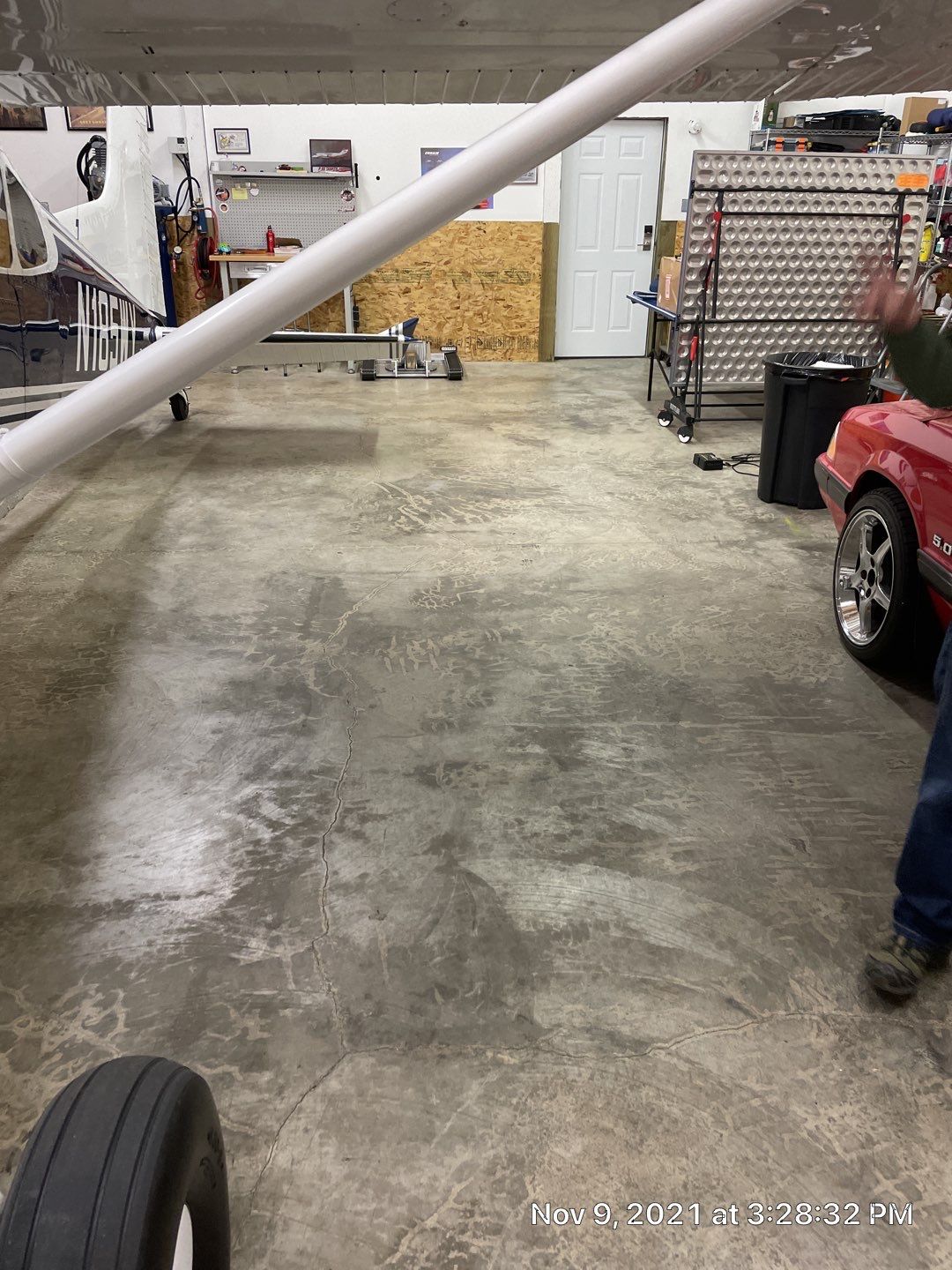 Airplane Hanger using Domino with Blue by Croc Coatings, LLC