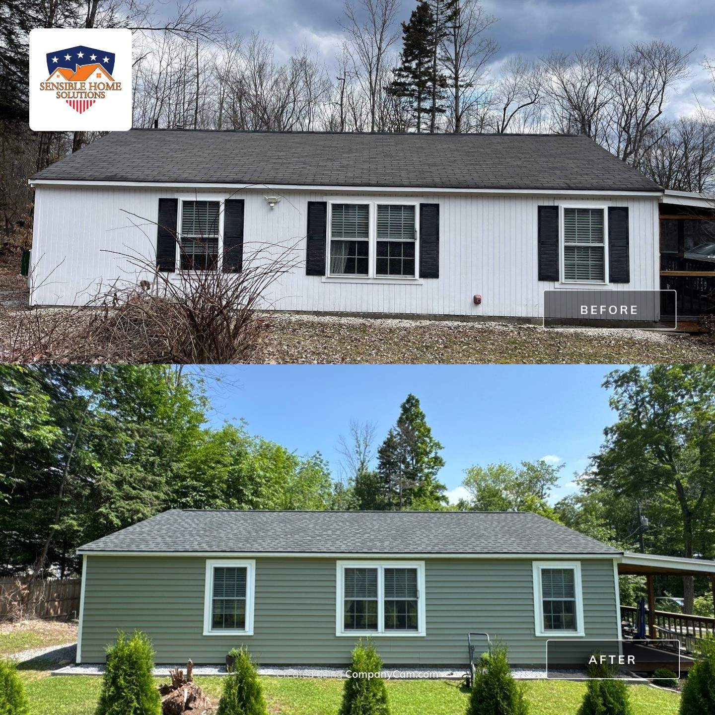  Home’s Look with Custom Siding & Trim – A Repeat Customer’s Dream! by Sensible Home Solutions
