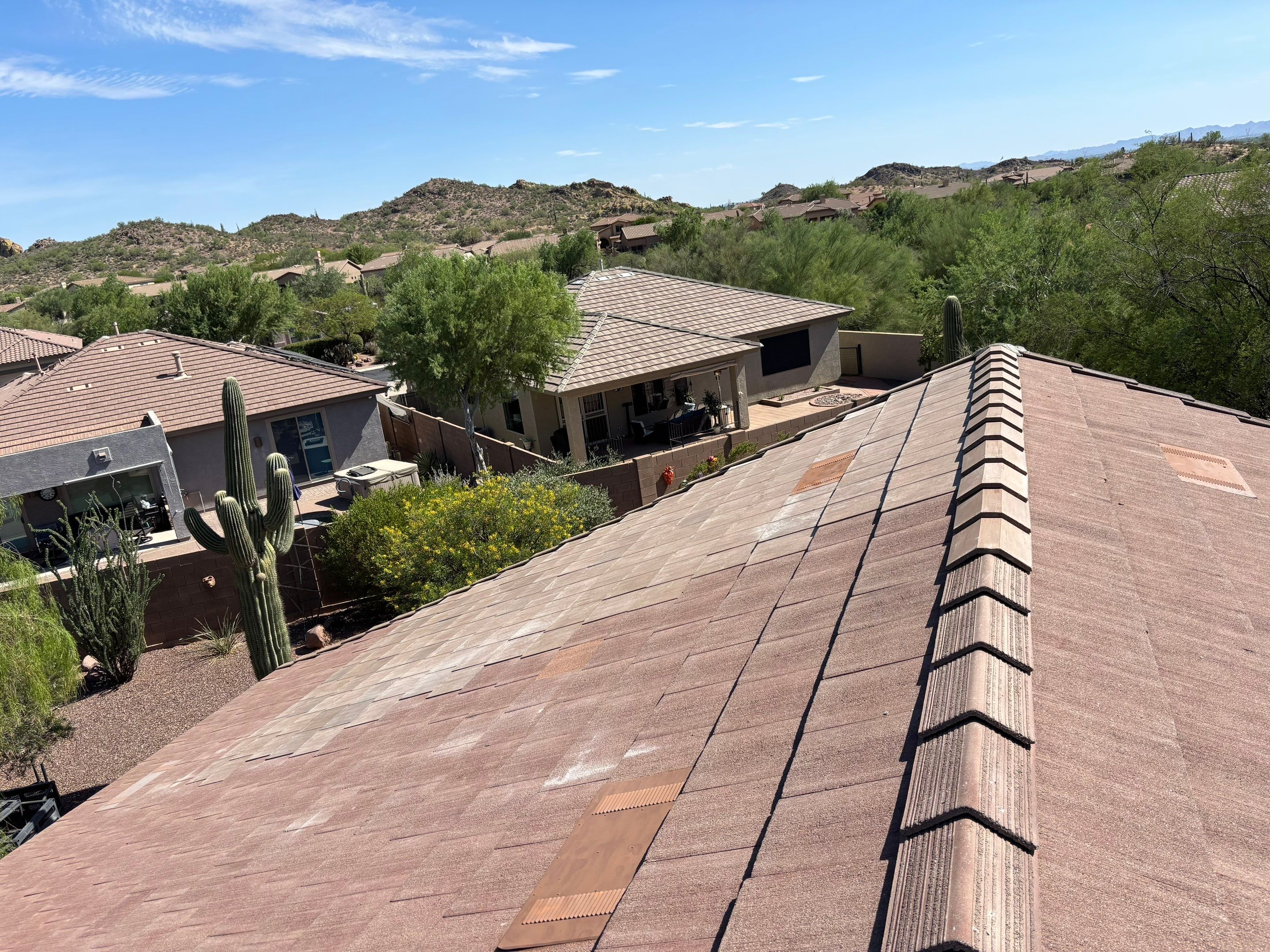 Gold Canyon Tile Reset and new underlayment by Weather-Tite Roofing