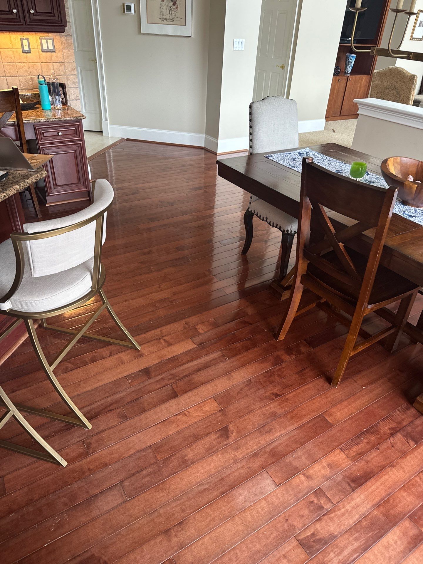 Prefinished Maple transformation by Ann Arbor Hardwoods 