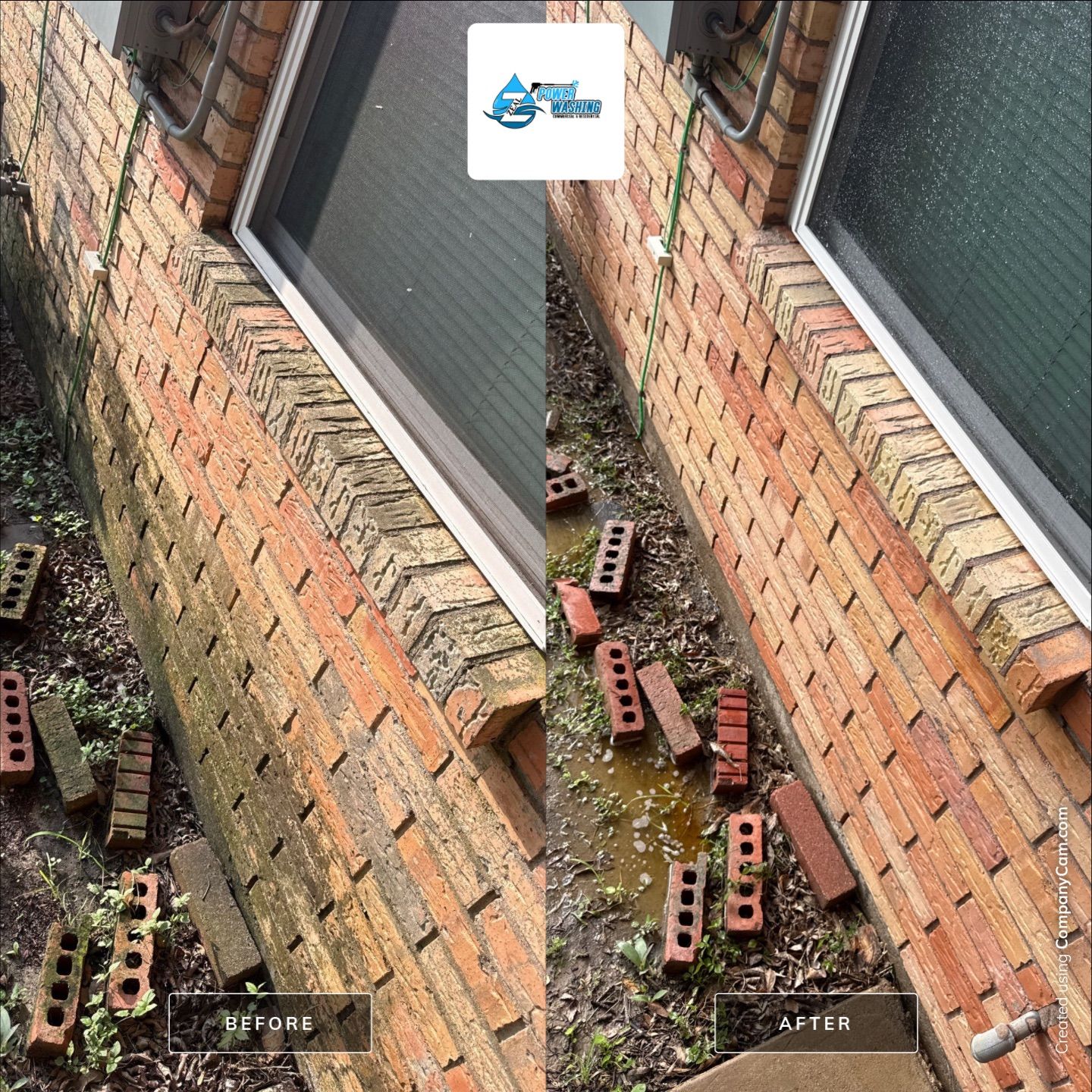 Comprehensive Brick Home Soft Wash and Concrete Cleaning in Houston by Zeal Power Washing