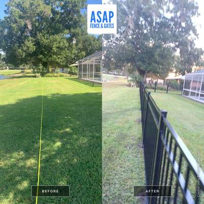 Sarasota, FL 4 ft. Tall 3-Rail Black Aluminum 