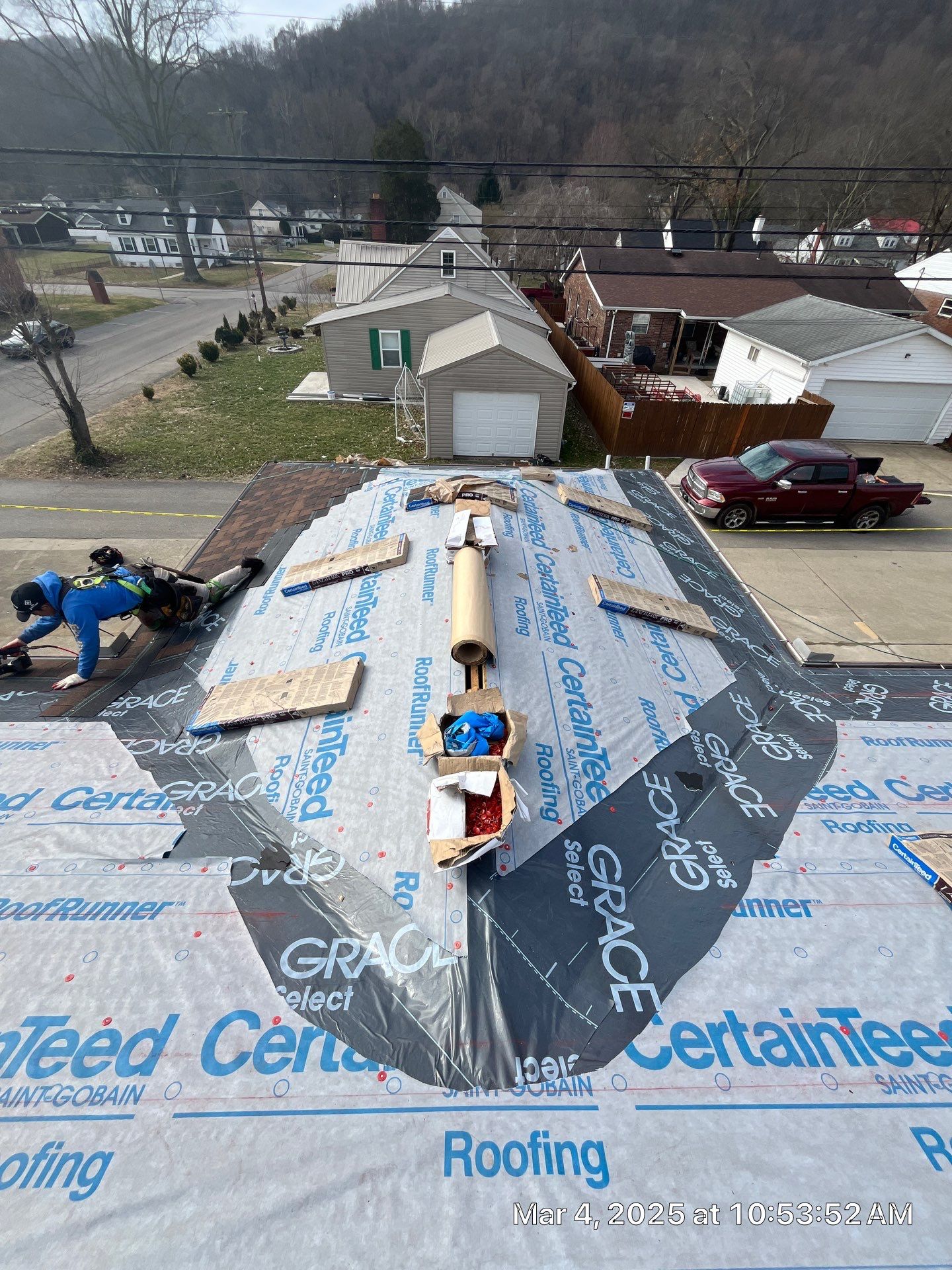 Commercial Roofing Installation using Certainteed Landmark Pro Shingles by Fahey Roofing + Contracting