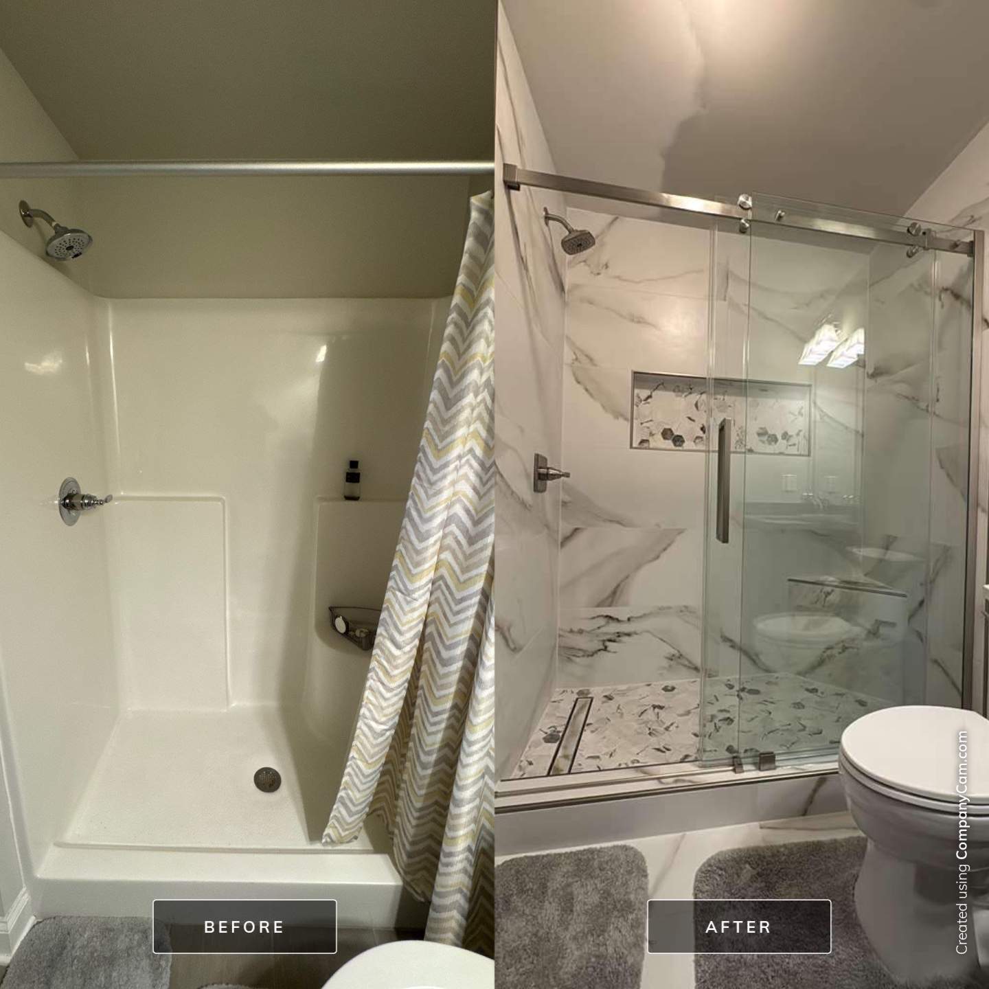 Three showers renovation by Prudencio
