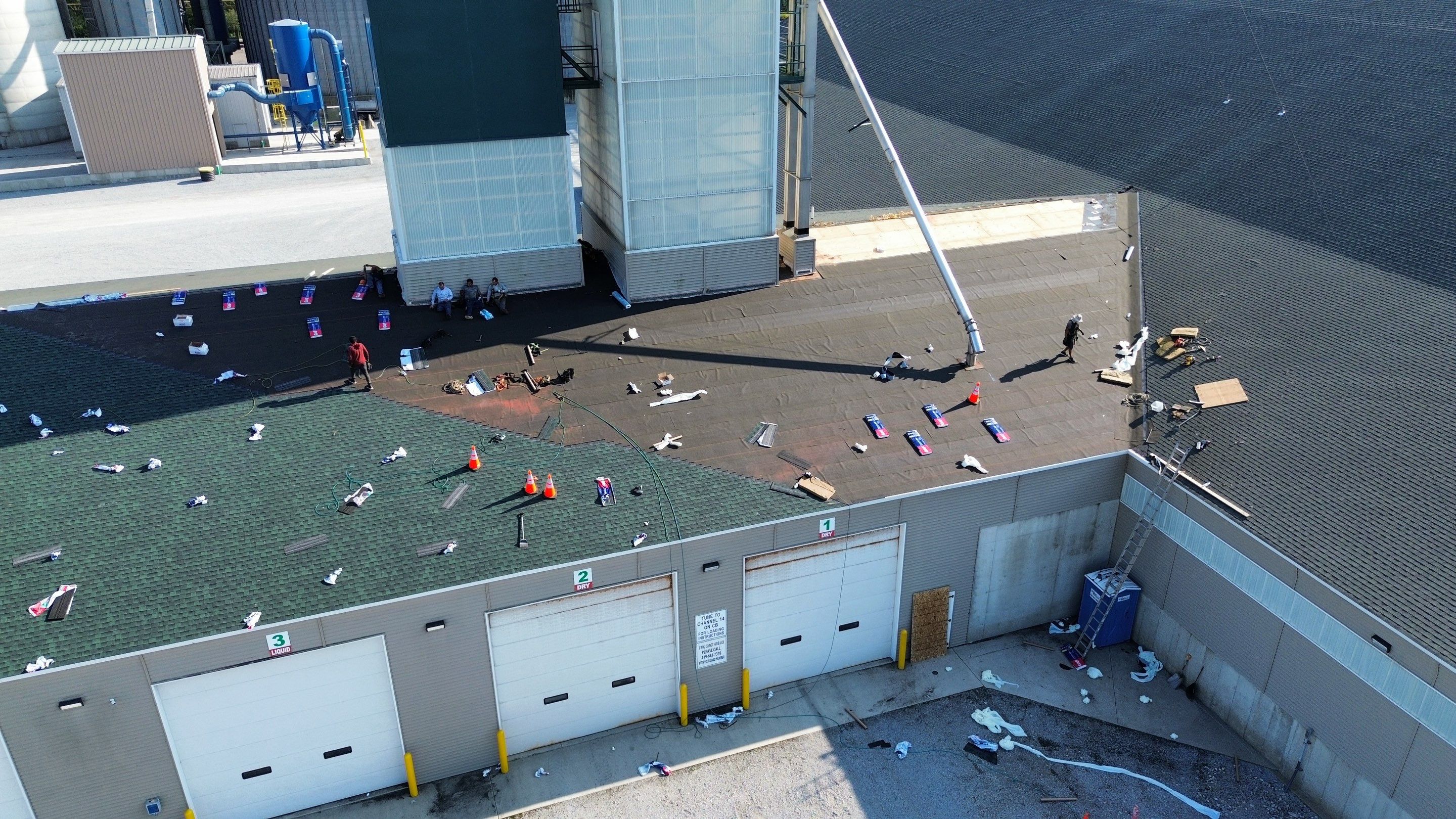 Commercial Roofing Installation using Timberline HDZ Shingles - Hunter Green by RoofX 