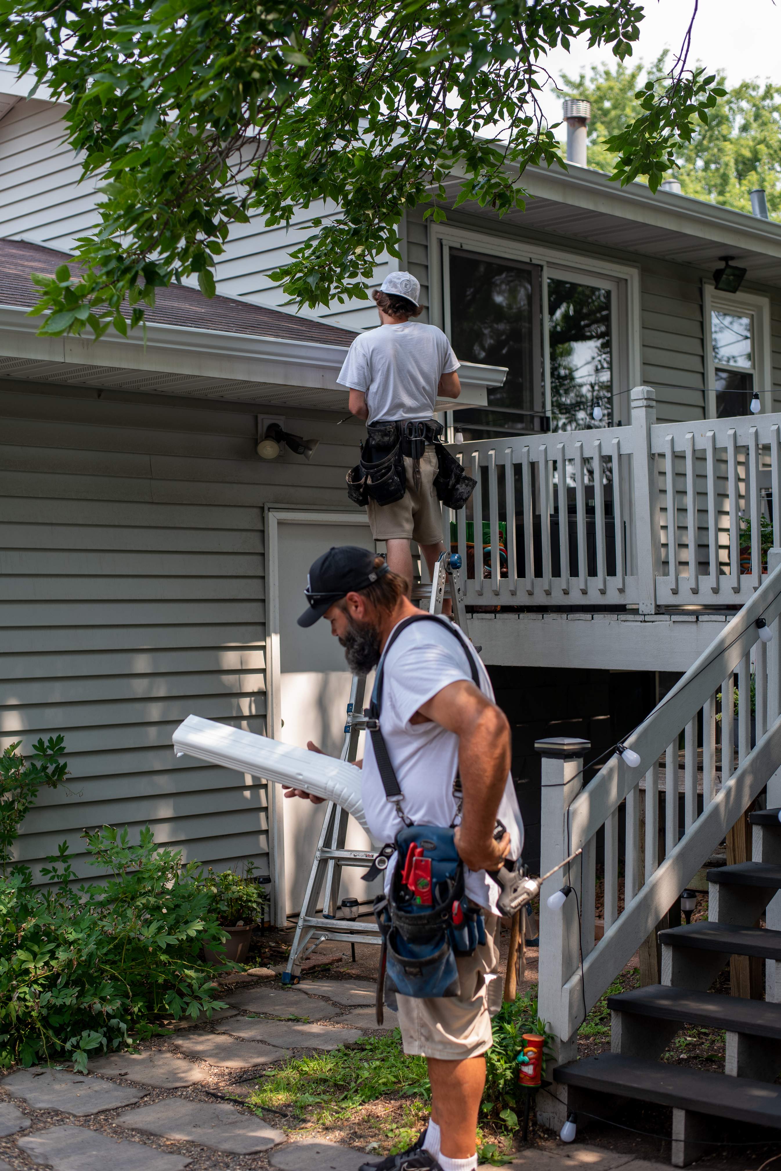 5-Inch White Seamless Gutter Installation – St. Cloud, MN by Next Level Seamless Gutters / Exteriors Inc.
