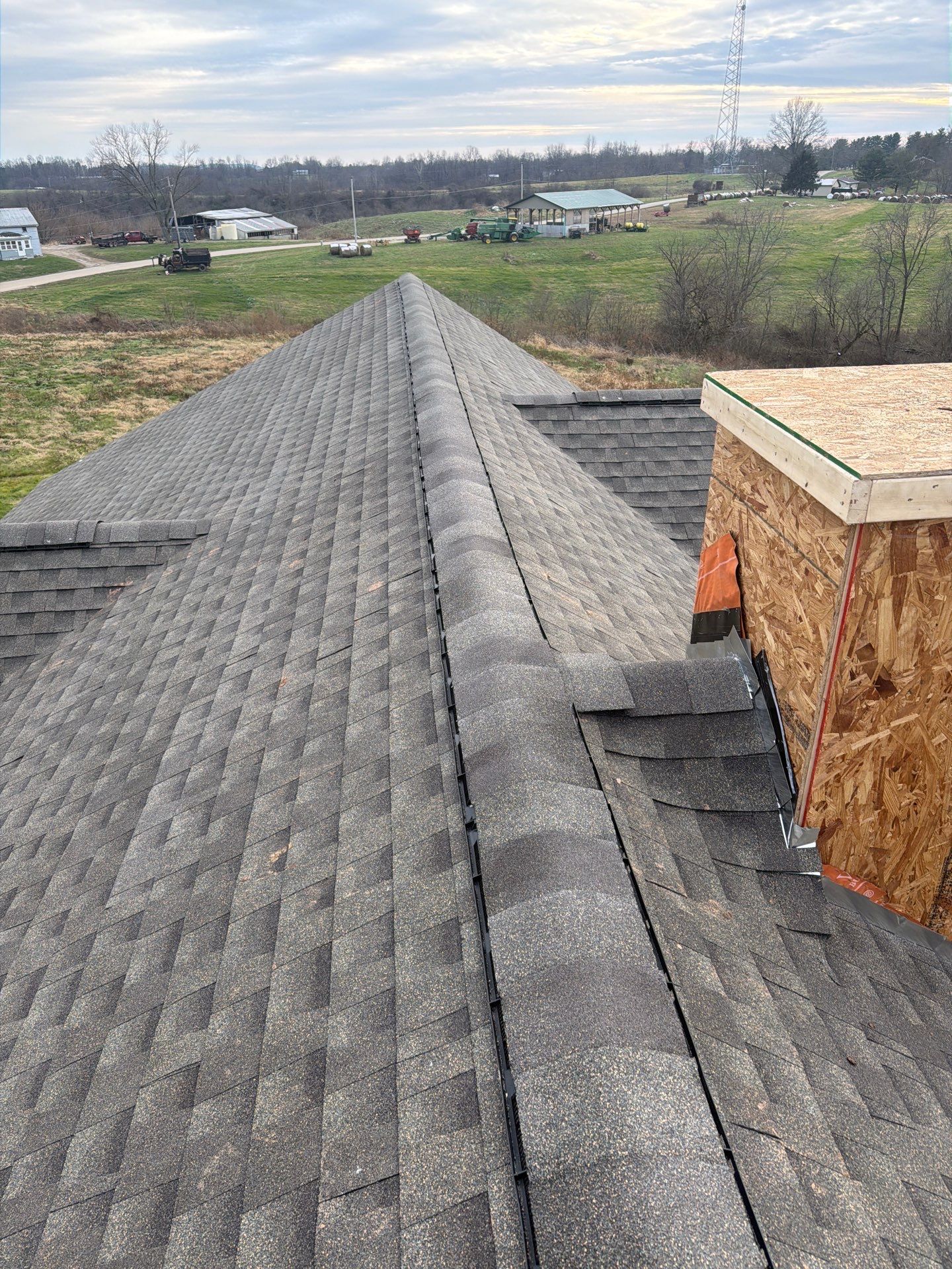 Residential Roofing Installation using GAF Timberline HDZ Weathered Wood by Rainstoppers Roofing