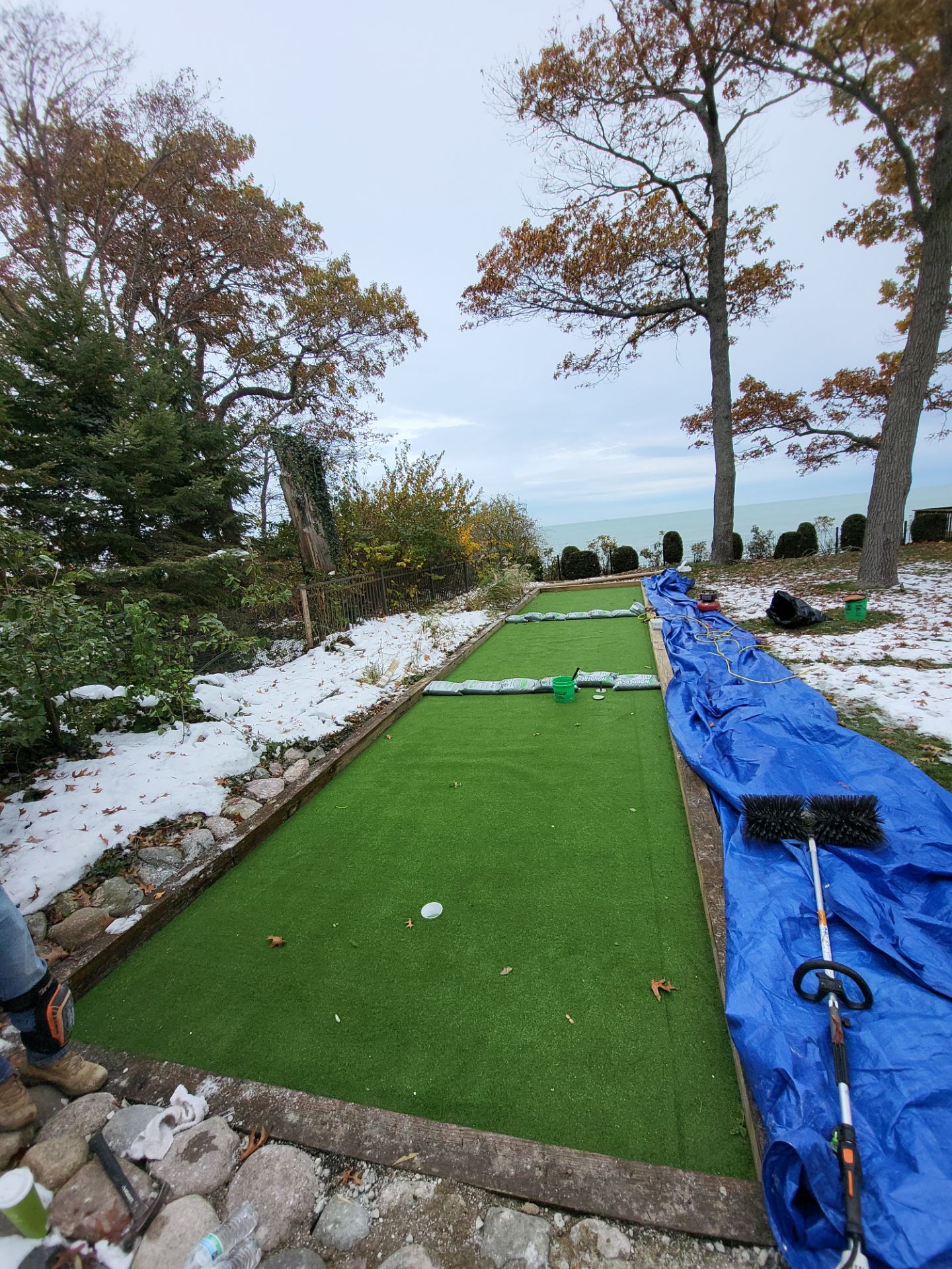 Custom Backyard Bocce/Green Install by Southwest Greens Midwest