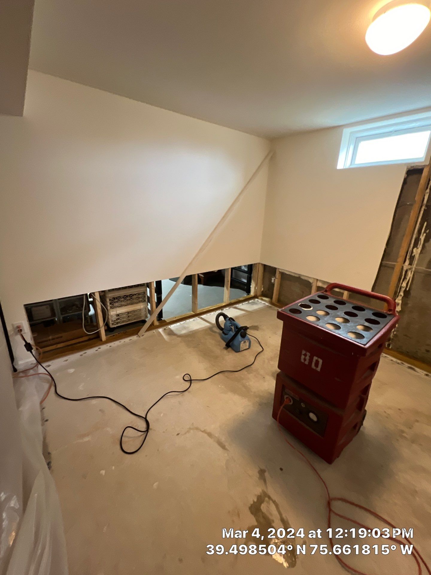 Water Damage Inspection & Basement Dryout – Middletown, DE by Healthy Home Solutions
