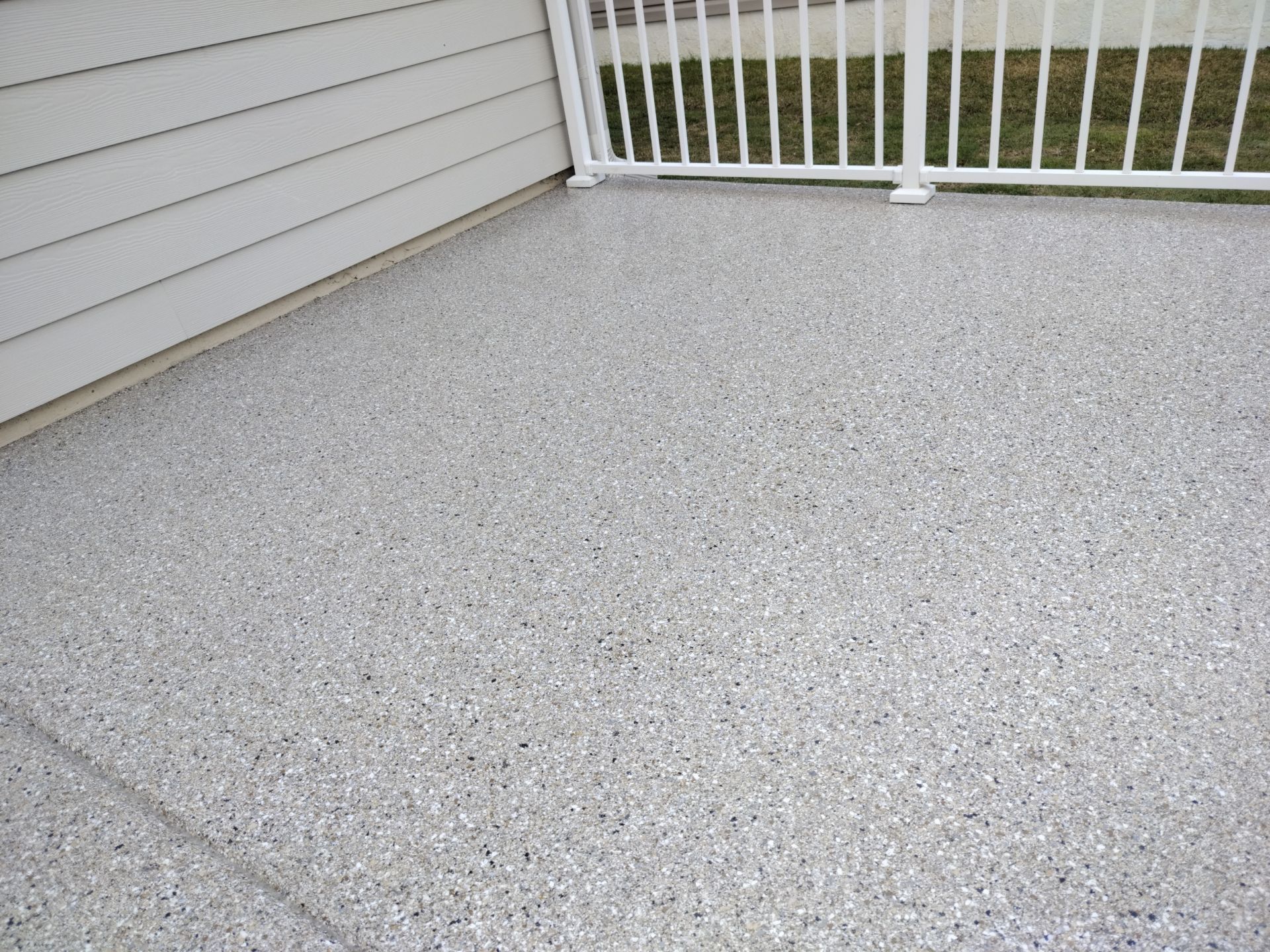 Patio with Claystone  by Innovative Concrete Coatings 