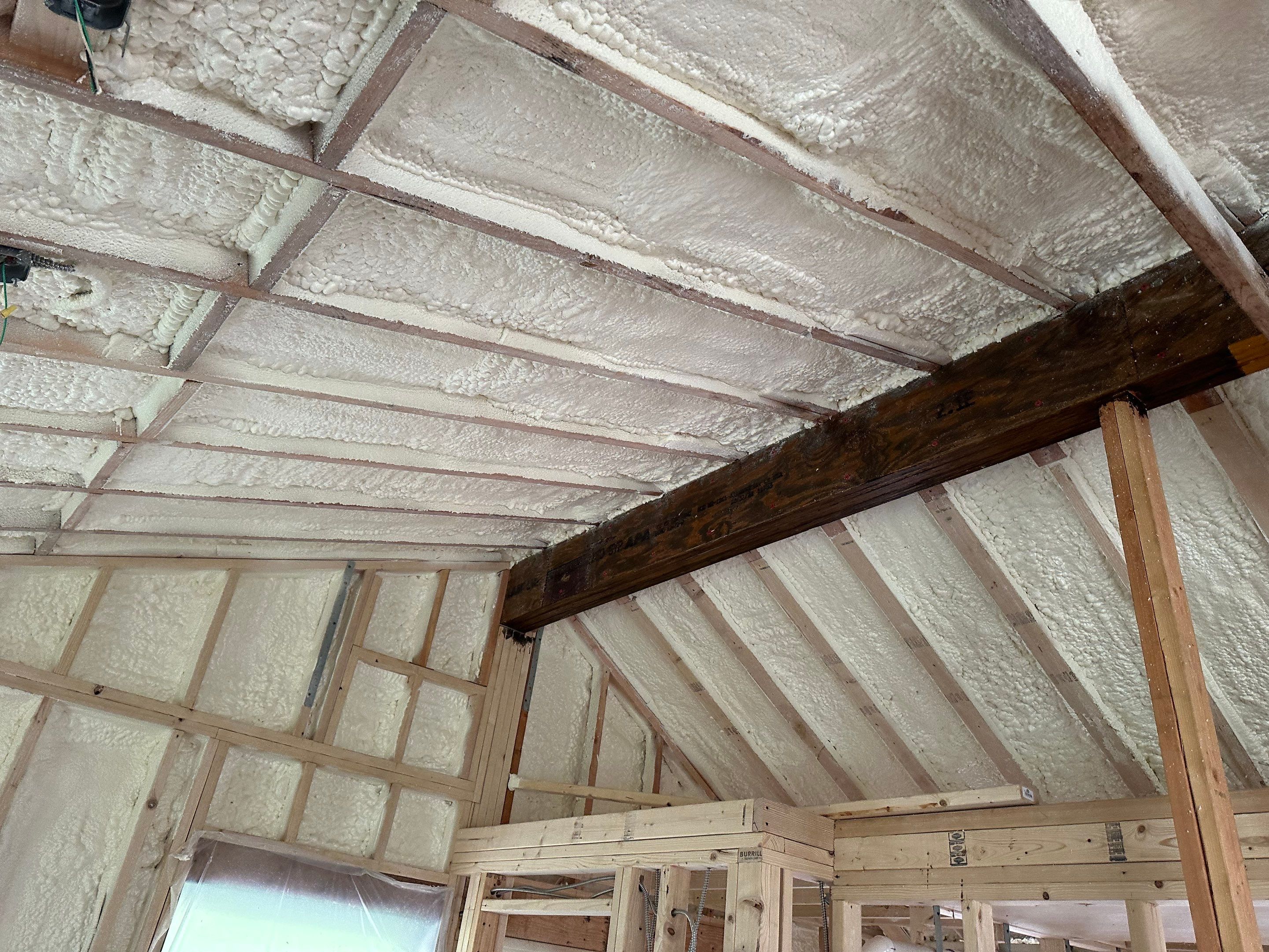 Attic Insulation using Closed Cell Spray Foam by NYS Foam & Energy