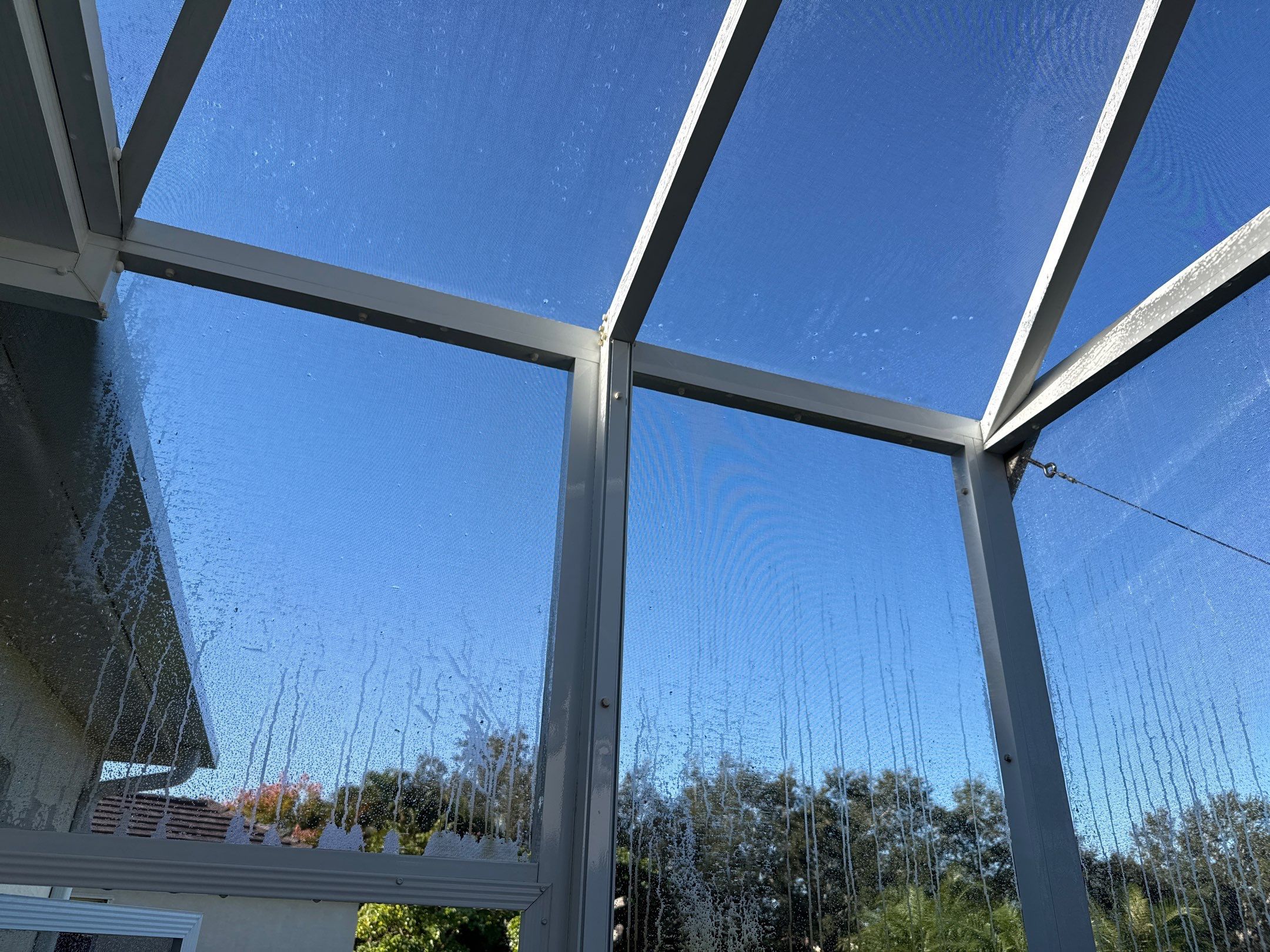 University Park Lanai Transformation | Screen Enclosure & Shade Cleaning by Sunshine AquaWash