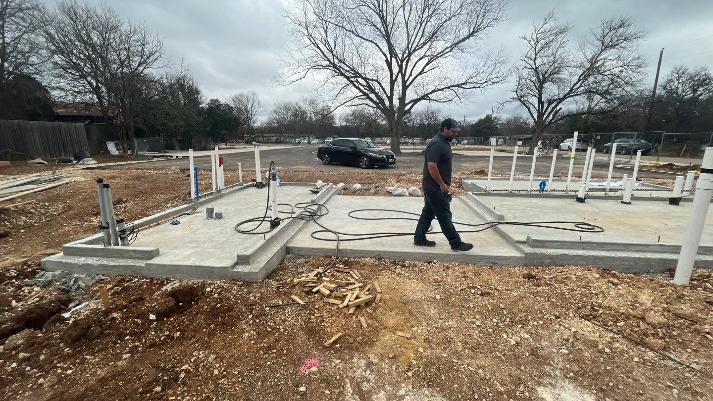 5000 gallon Wimberley Community Welcome Center using Meridian 5000 gallon, 30 degree pitched roof, silo style by Hill Country Rain Water