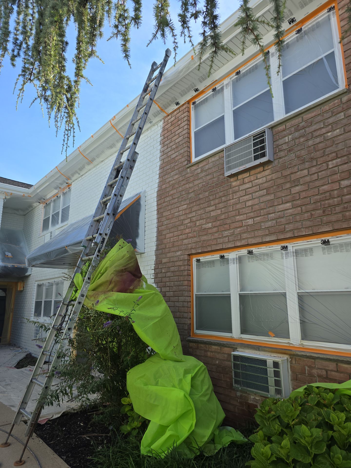Multi-Unit Apartment Complex Exterior Brick Painting Project in Hackensack by Spectrum Painting, LLC