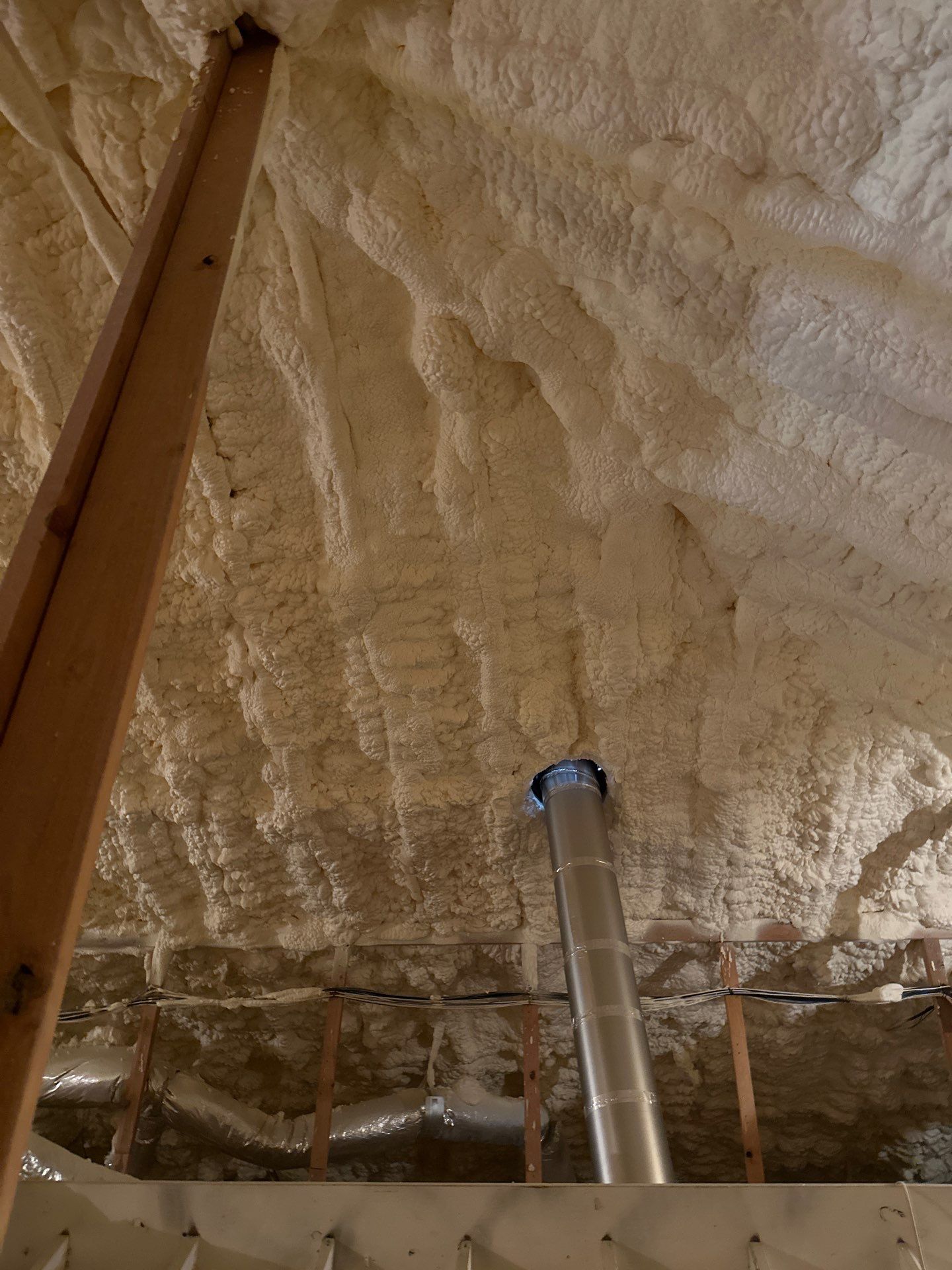 Spray foam insulation removal & re spray by Apex Insulation Solutions