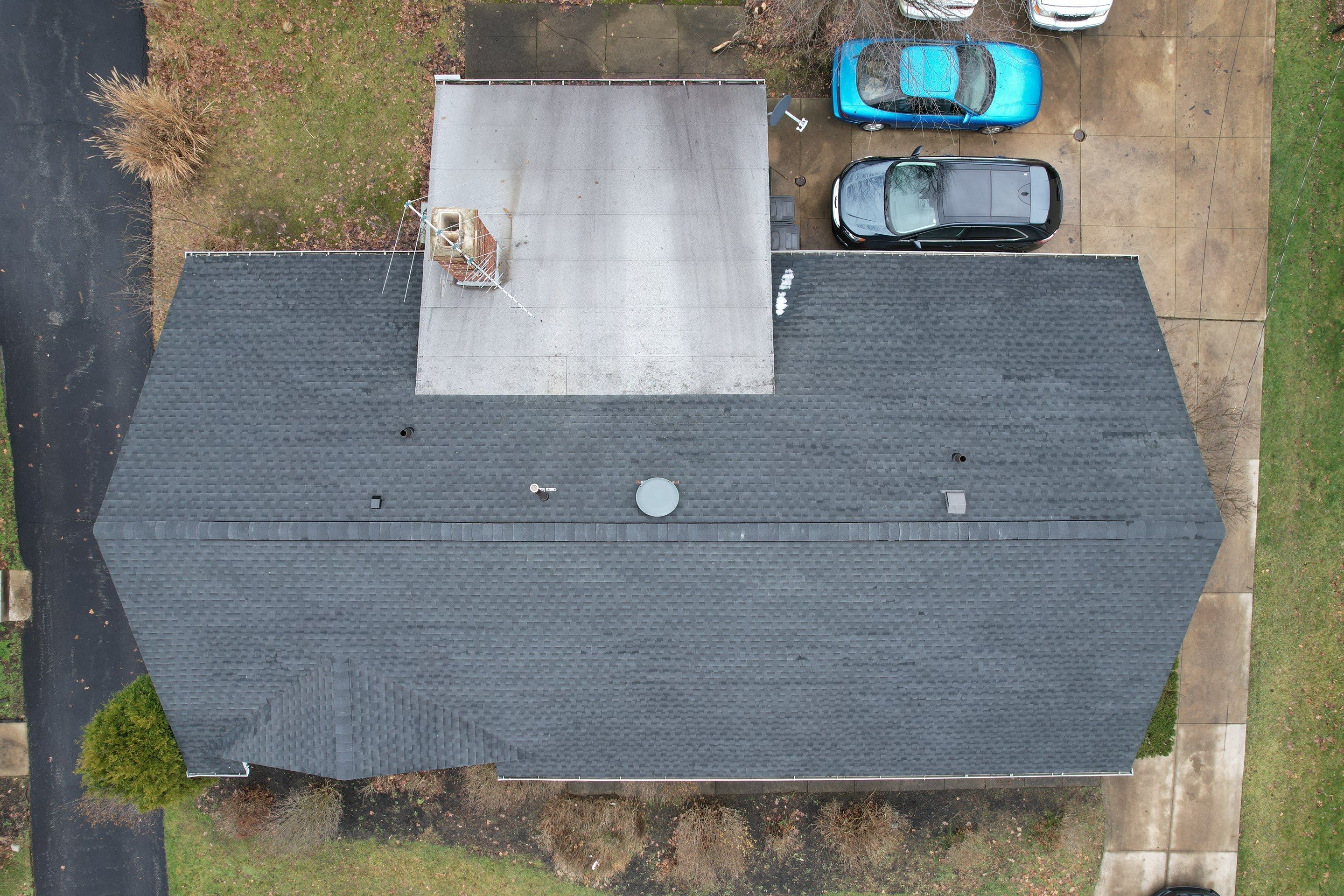 Storm Restoration in Beachwood OH - Roof Replacement using GAF HDZ Charcoal by Atlas Roofing & Restoration