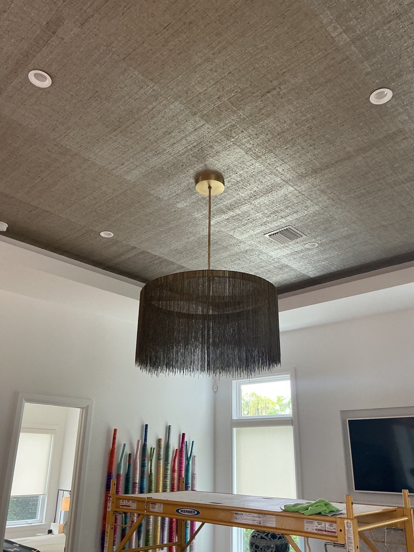 Living Room Chandelier Installation by Smartron Electric