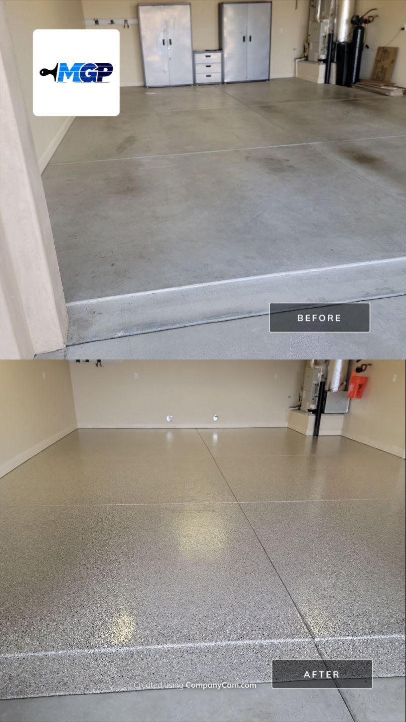 Penntek Garage Floor Coating Installation in Pismo Beach by MGP Coatings