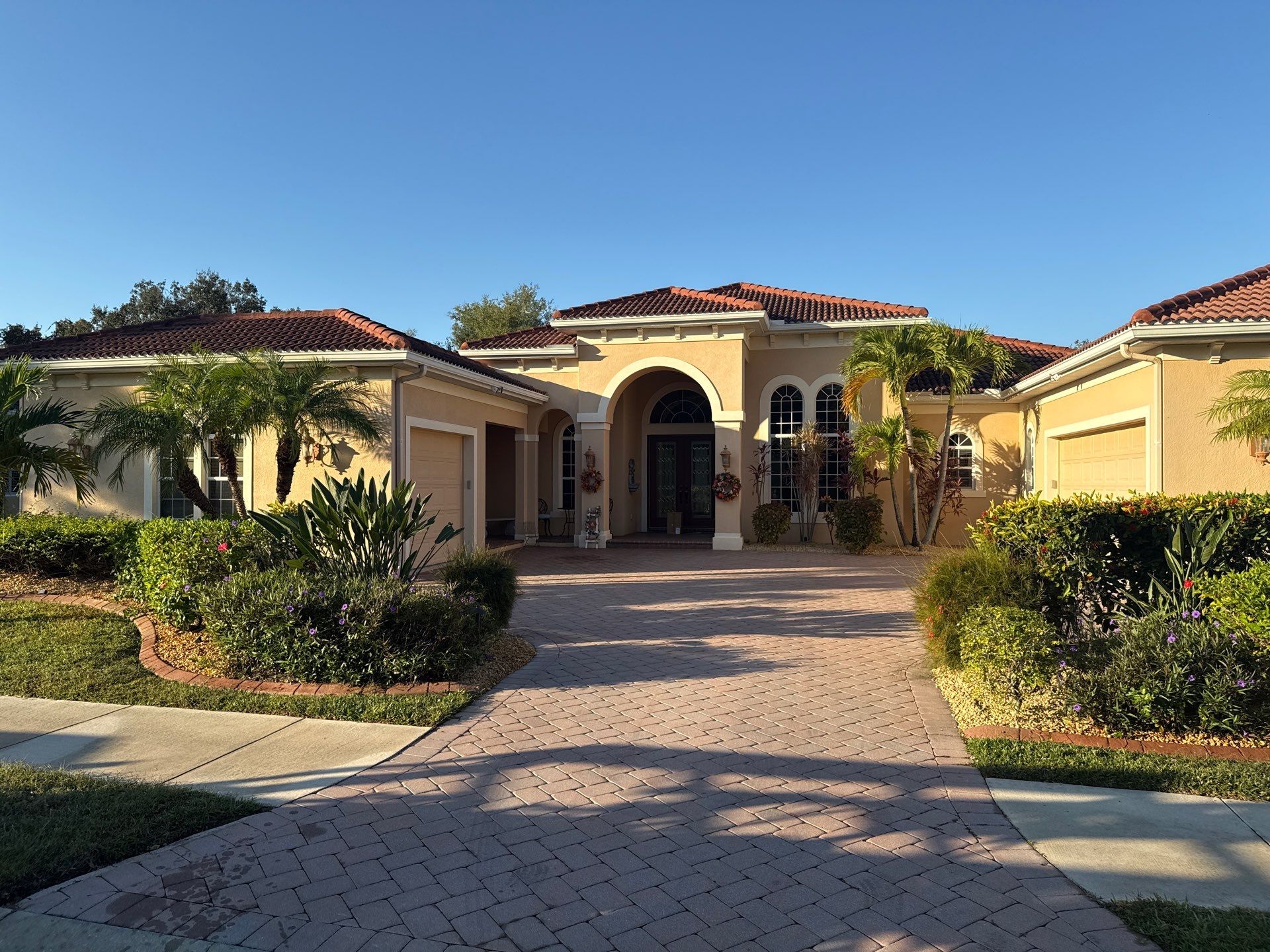 Tile Roof Cleaning & Oil Stain Removal | Tara River Place, Bradenton FL by Sunshine AquaWash