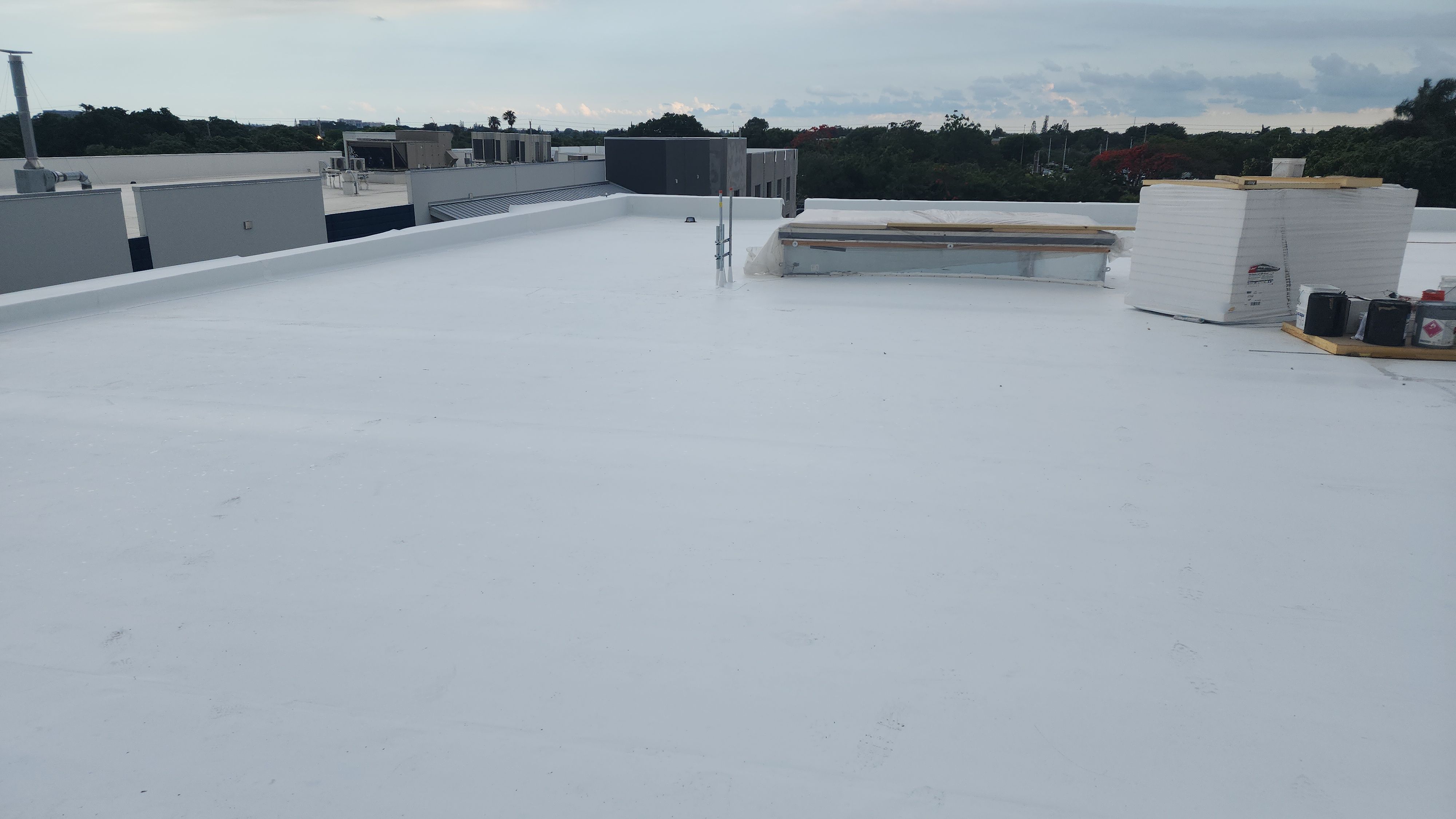 TPO Flat Roof Installation at Dade Quail Roost in Miami by AJF ROOFING INC