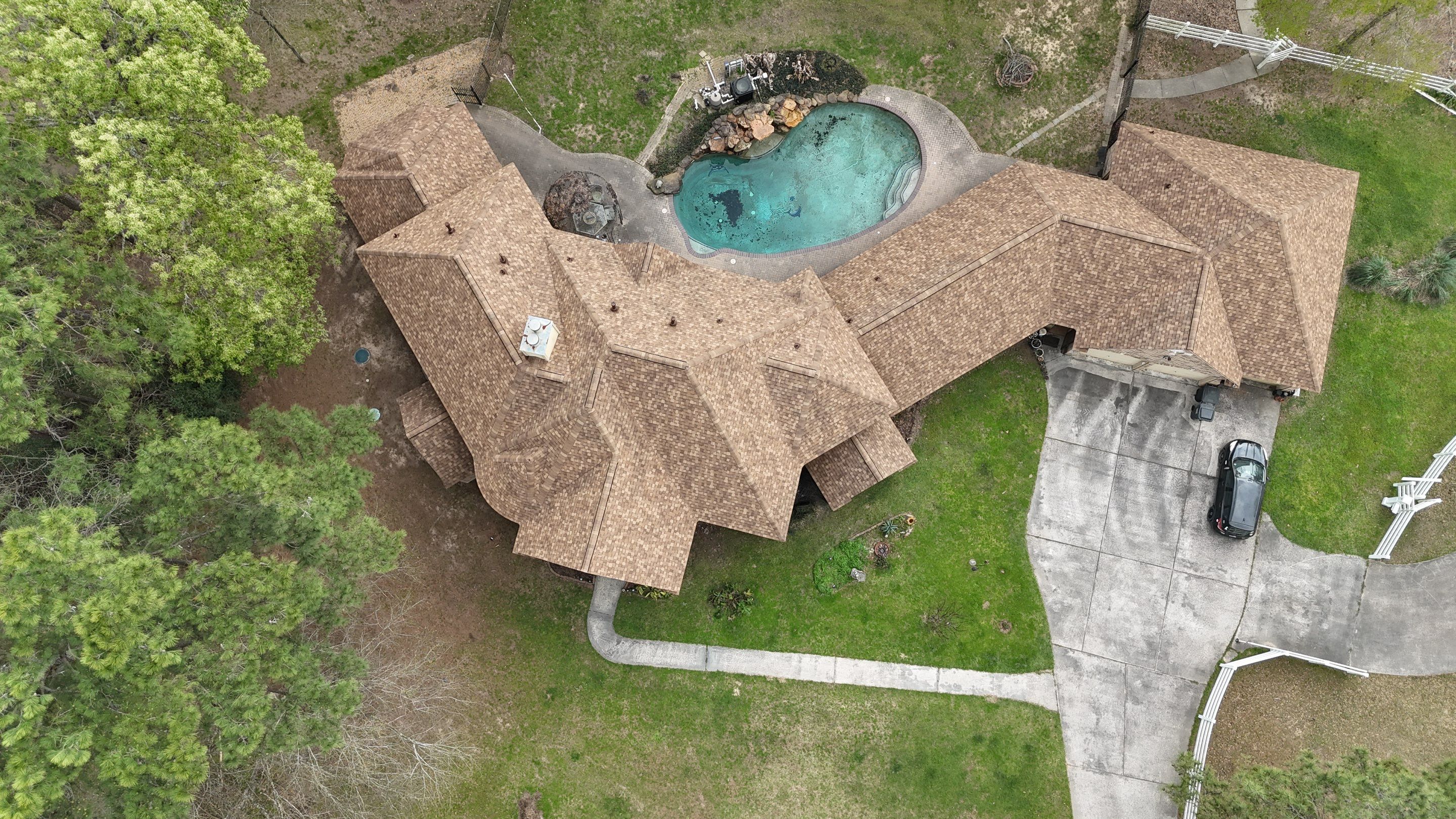 Huffman Roof Installation using Atlas Pinnacle Pristine by Modern BYLT Roofing & Construction