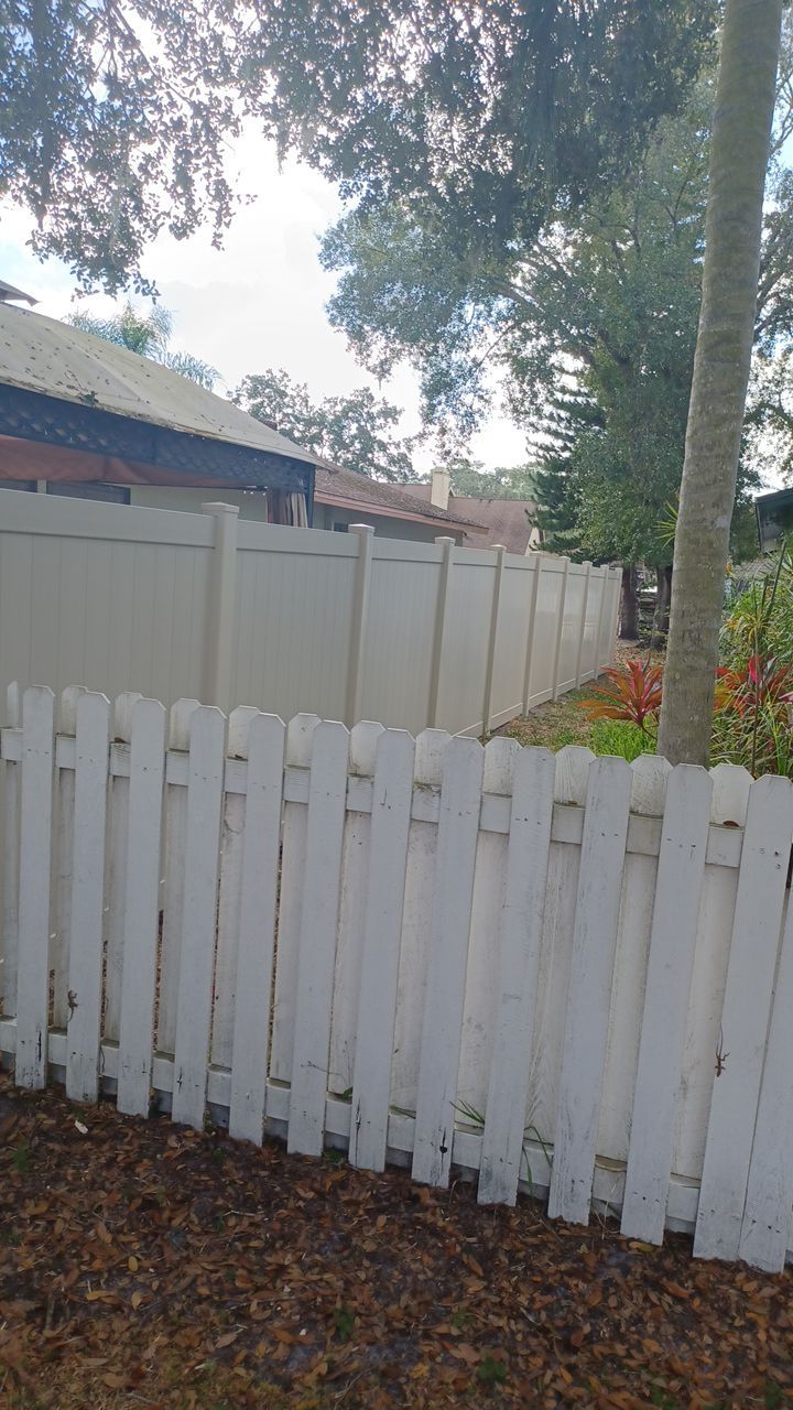 Sarasota, FL 6ft. Tall Tan Vinyl Privacy Fence  by Asap fence and gates, LLC