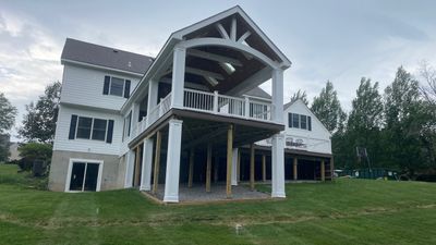 New Deck with A-Frame Style Roof