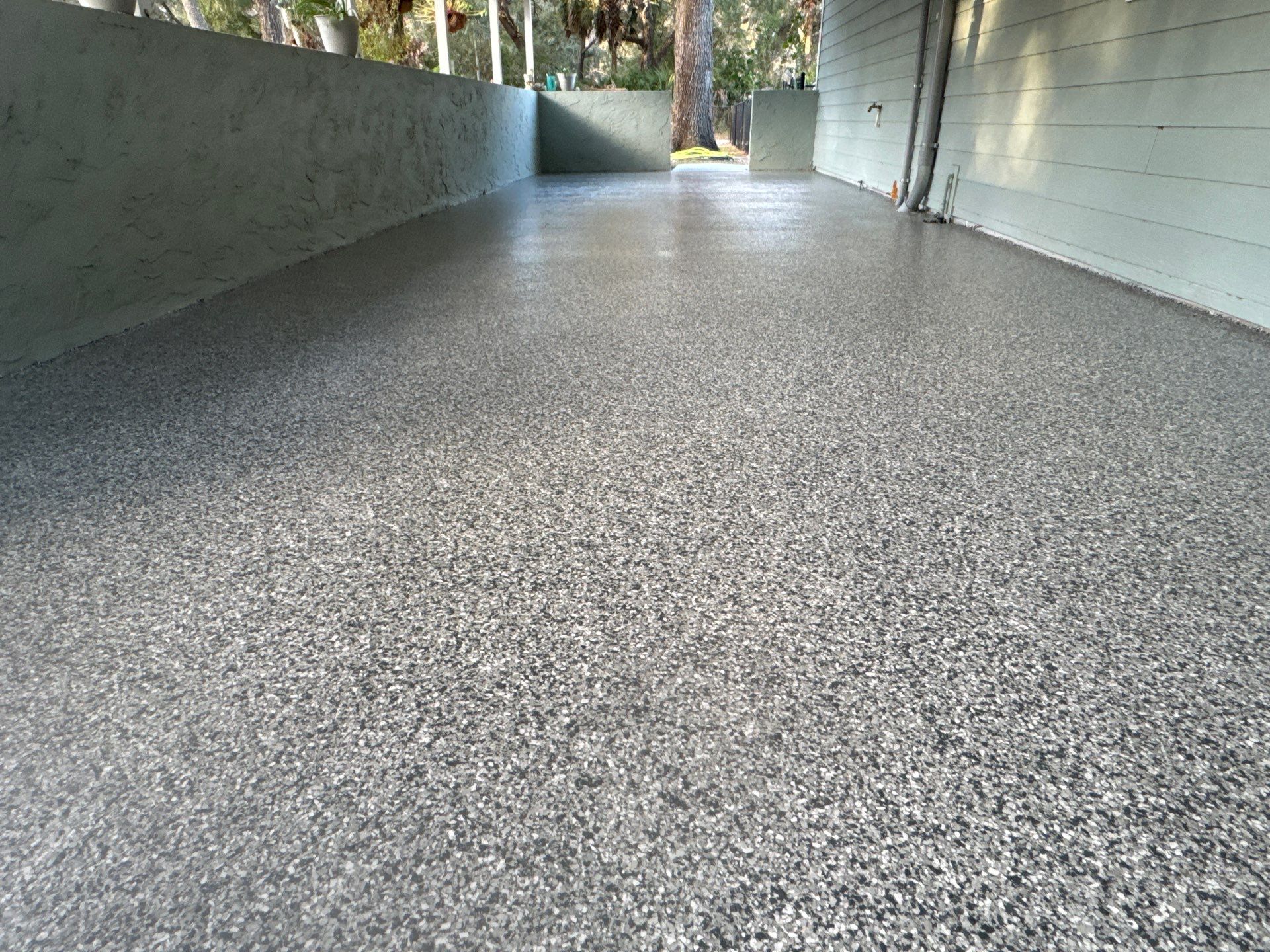 Carport in Chiefland, FL in Slate Stone by Cross Creek Concrete Coatings