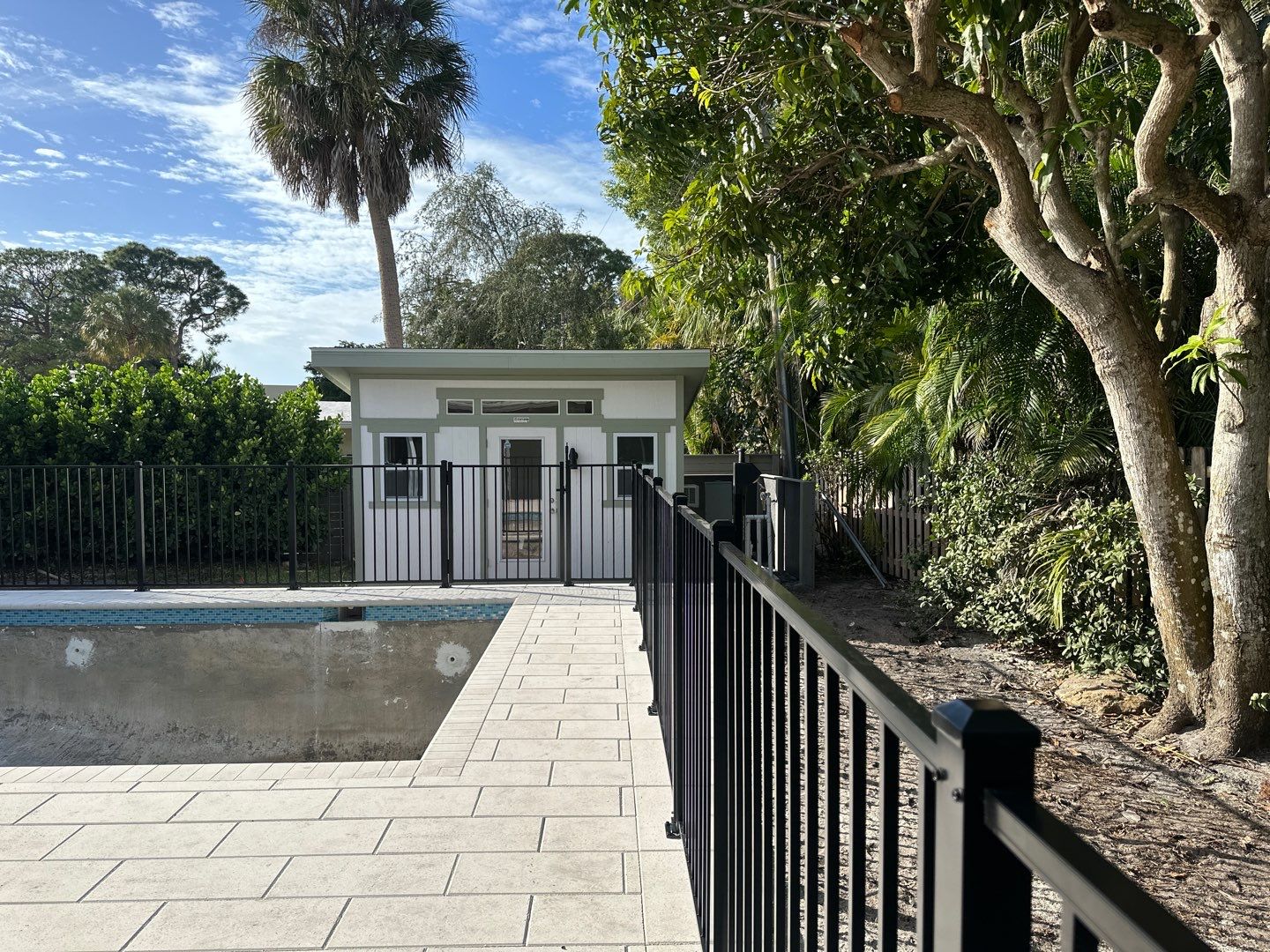 Aluminum Fence Installation using Black 3 Rail Aluminum Fence by Asap fence and gates, LLC