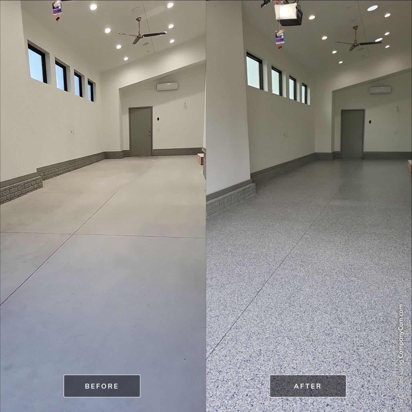 Tidal Wave Garage Floor Coating using Polyaspartic by Revival Concrete Coatings