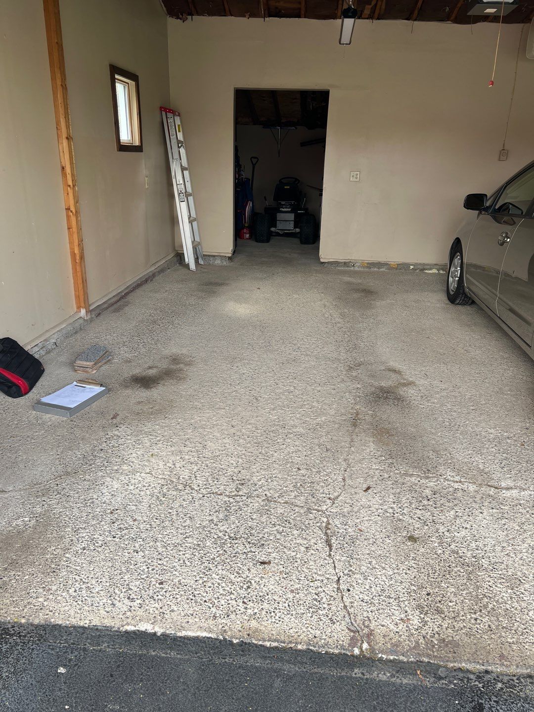 Concrete garage floor replacement and wall repair by NG Masonry & Construction LLC