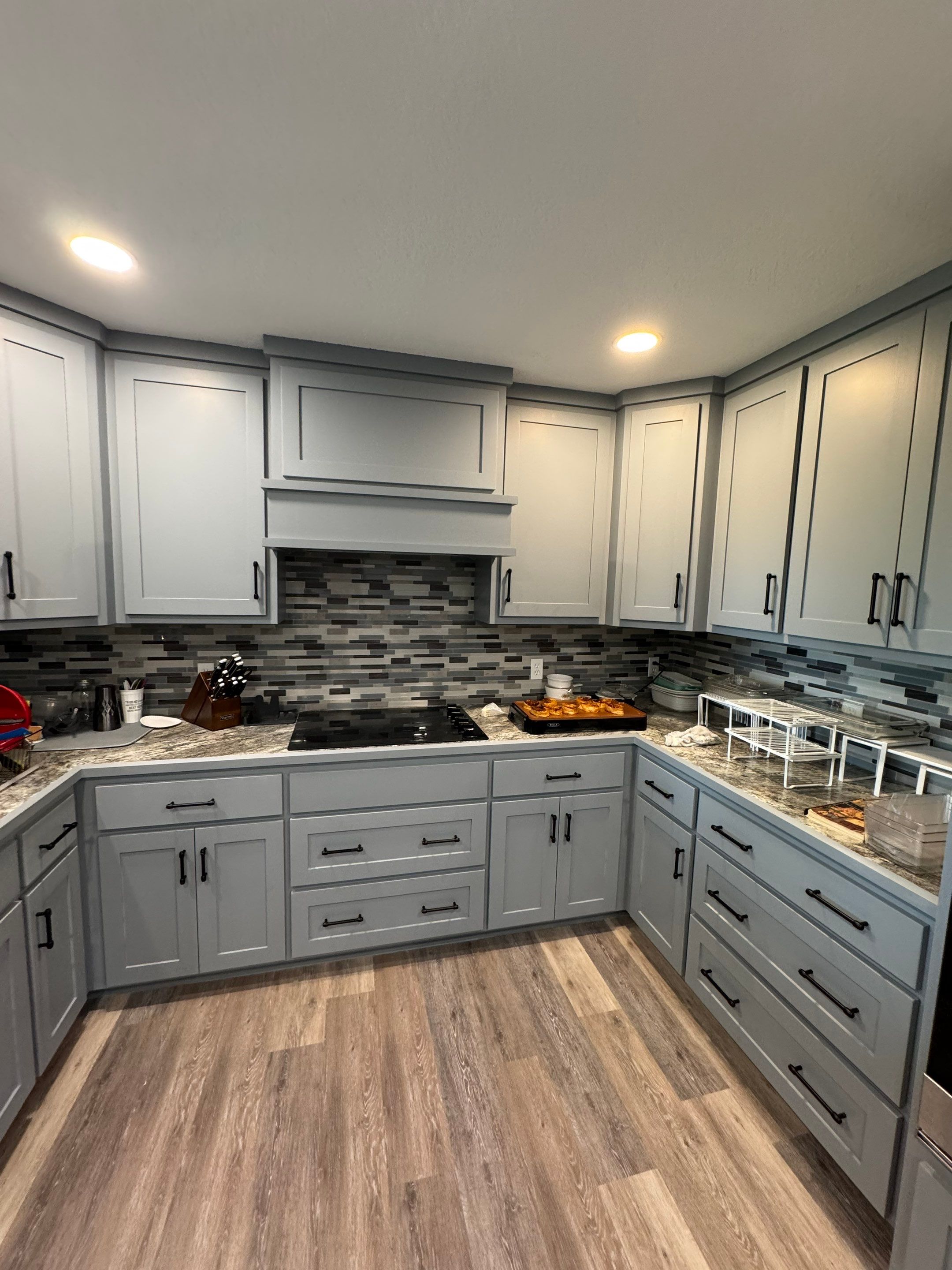 Remodel with new cabinets by Pezley Painting