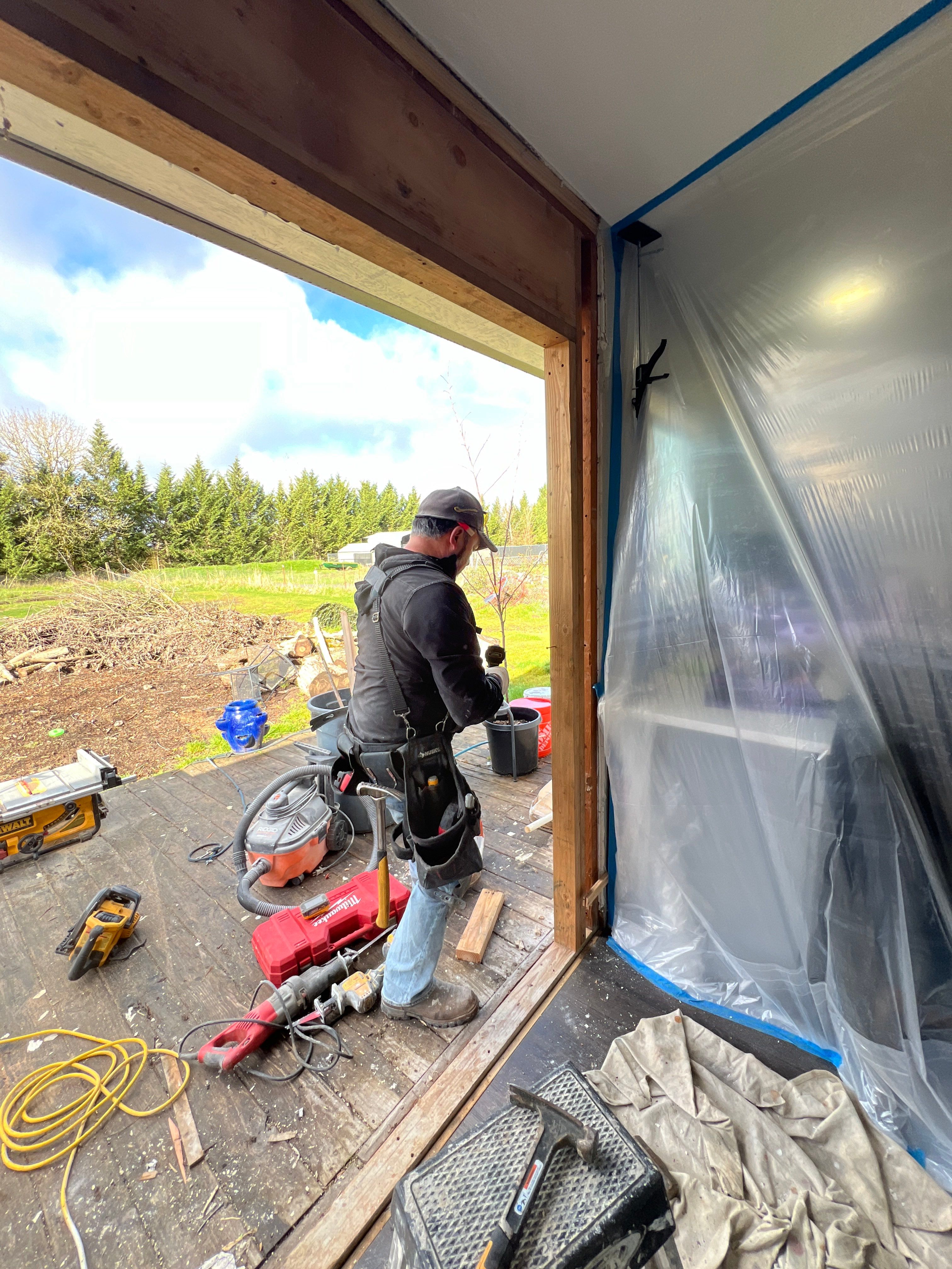 Door Installation using French Door by Villegas Remodeling, LLC