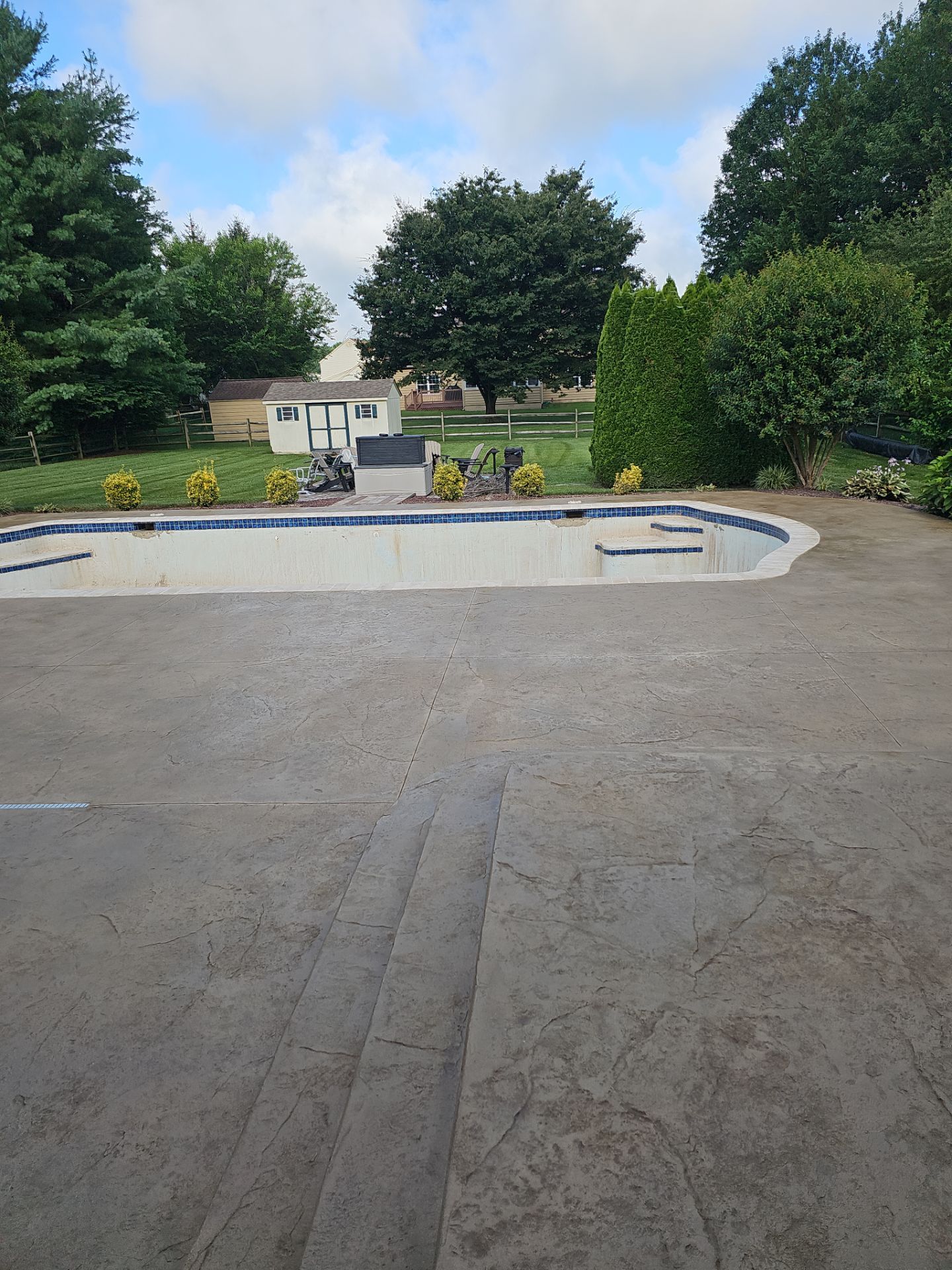 Stamped Pool Deck in Bear DE by Architectural Concrete Design