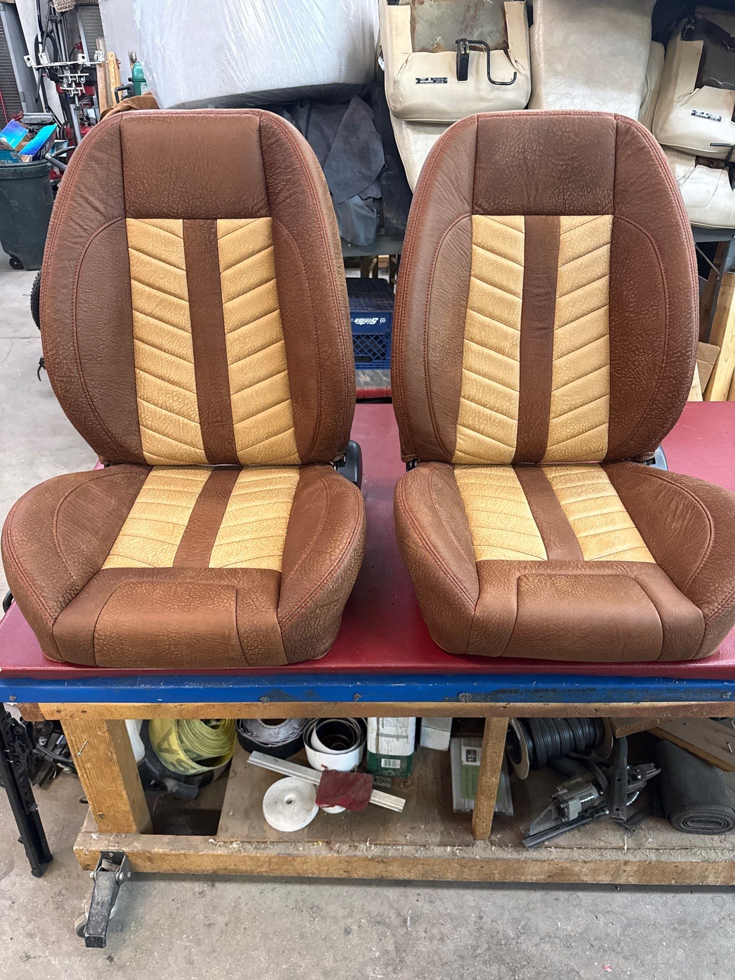 1963 Nova SS Custom Leather Interior  by Rocky Mountain Upholstery Co