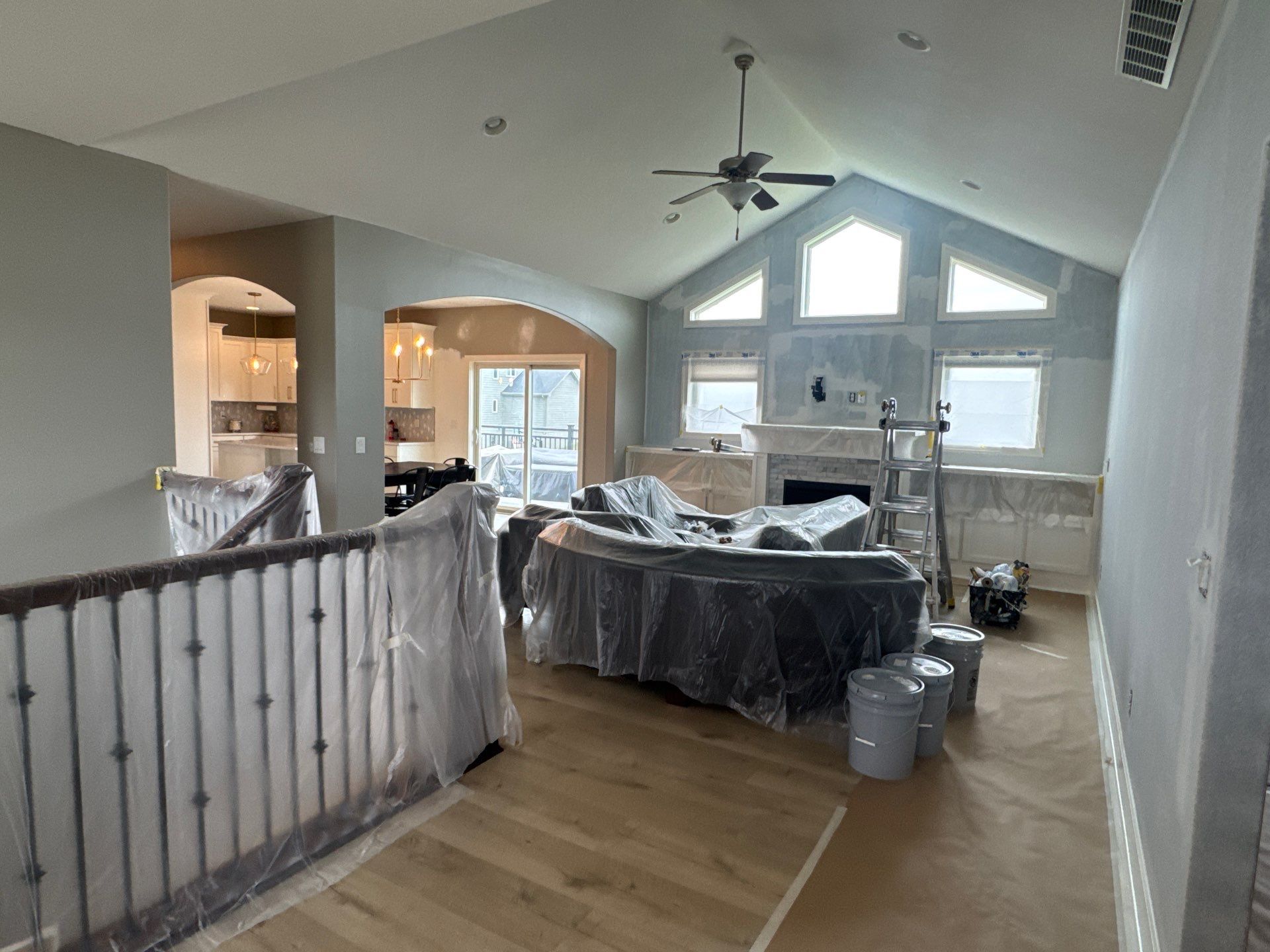 Interior Repaint walls and Baseboards with Color Change by Midwest Paint LLC