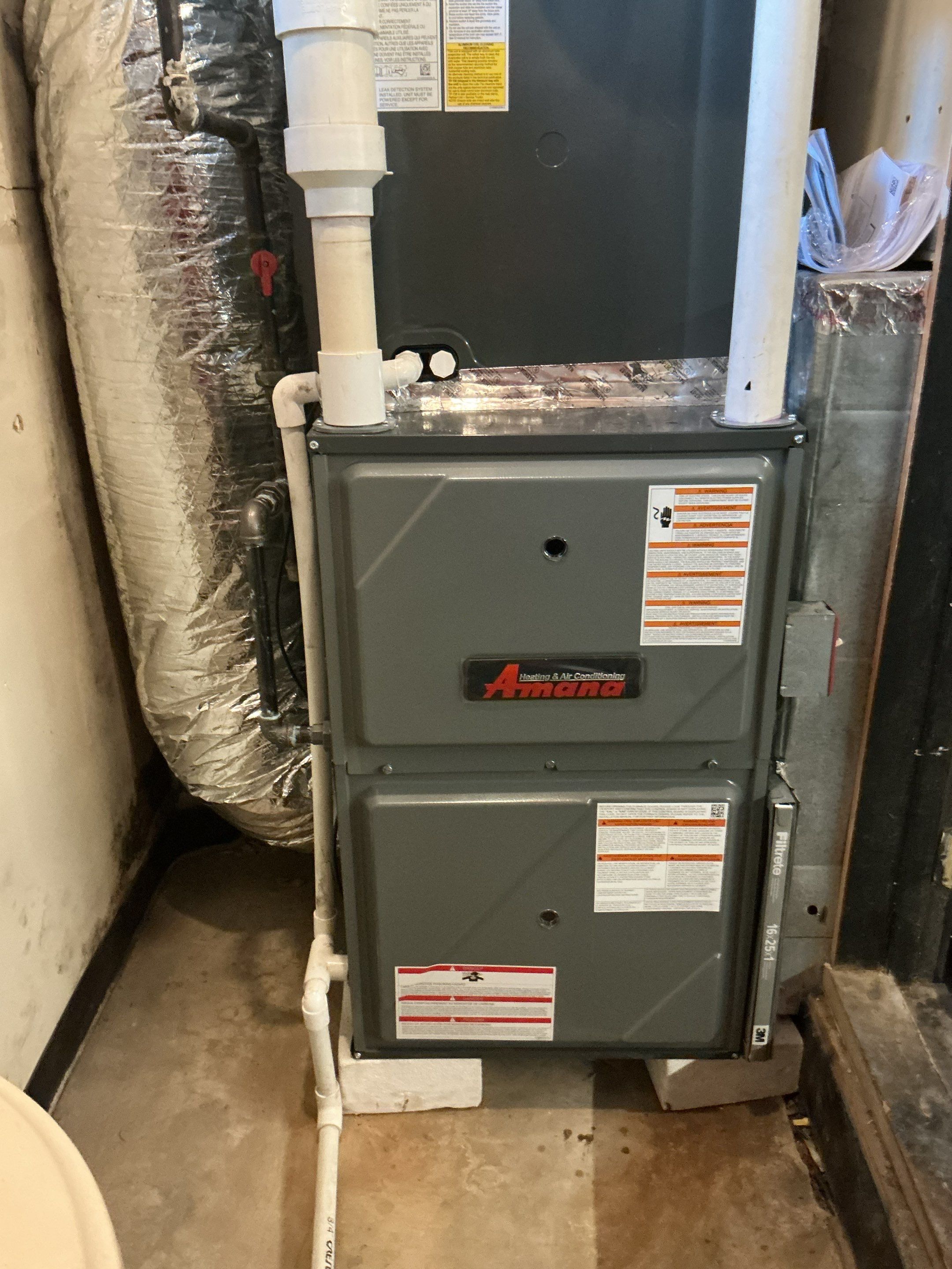 Amana Gas furnace with A/C Install by Elemental Heating and air conditioning LLC