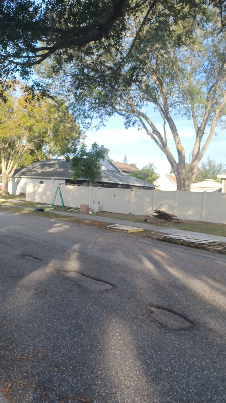 Sarasota, FL 6ft. Tan Vinyl Privacy Fence  by Asap fence and gates, LLC