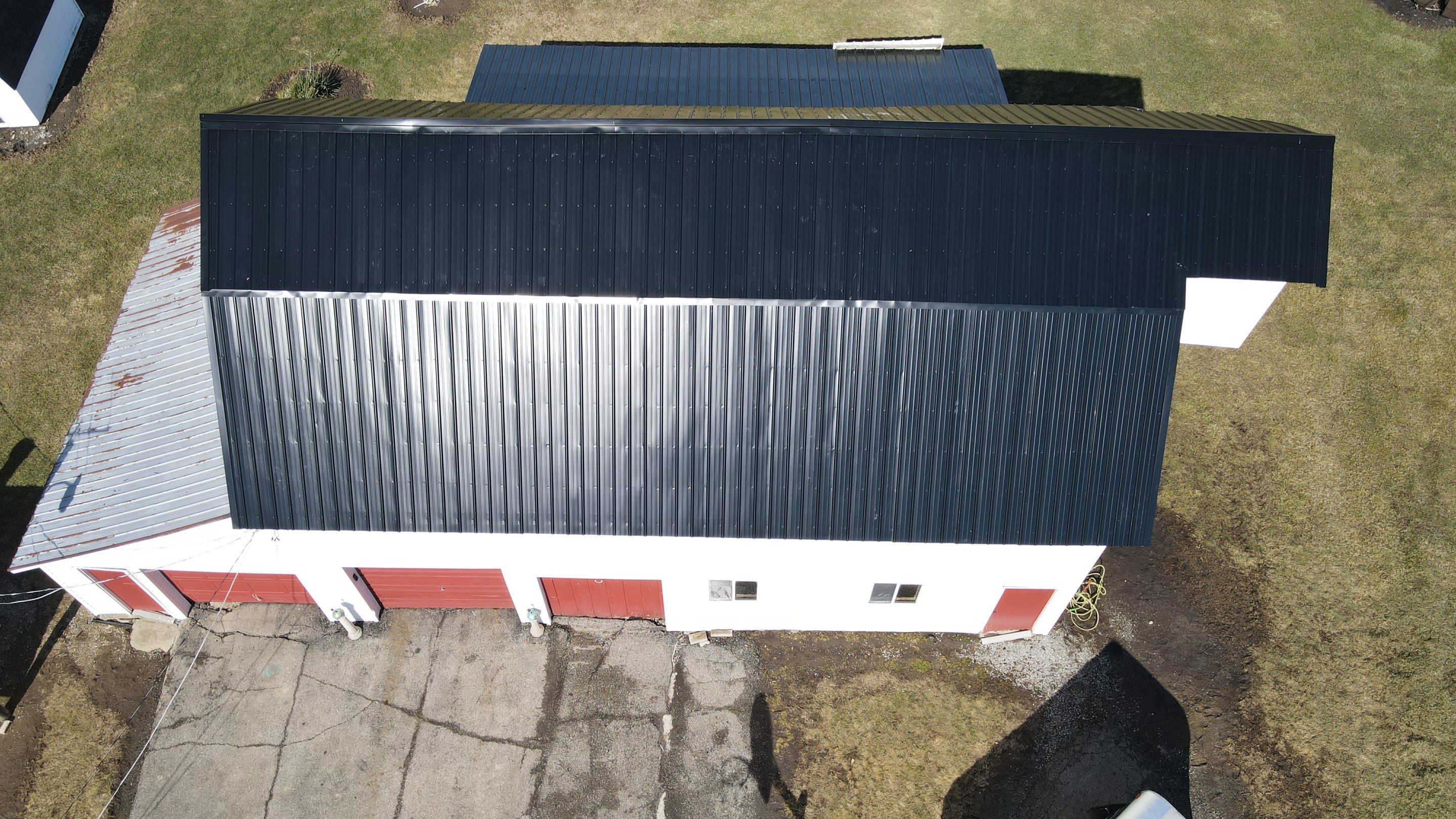 Commercial Roofing Installation using Perfromance Panel Metal - Black by RoofX 