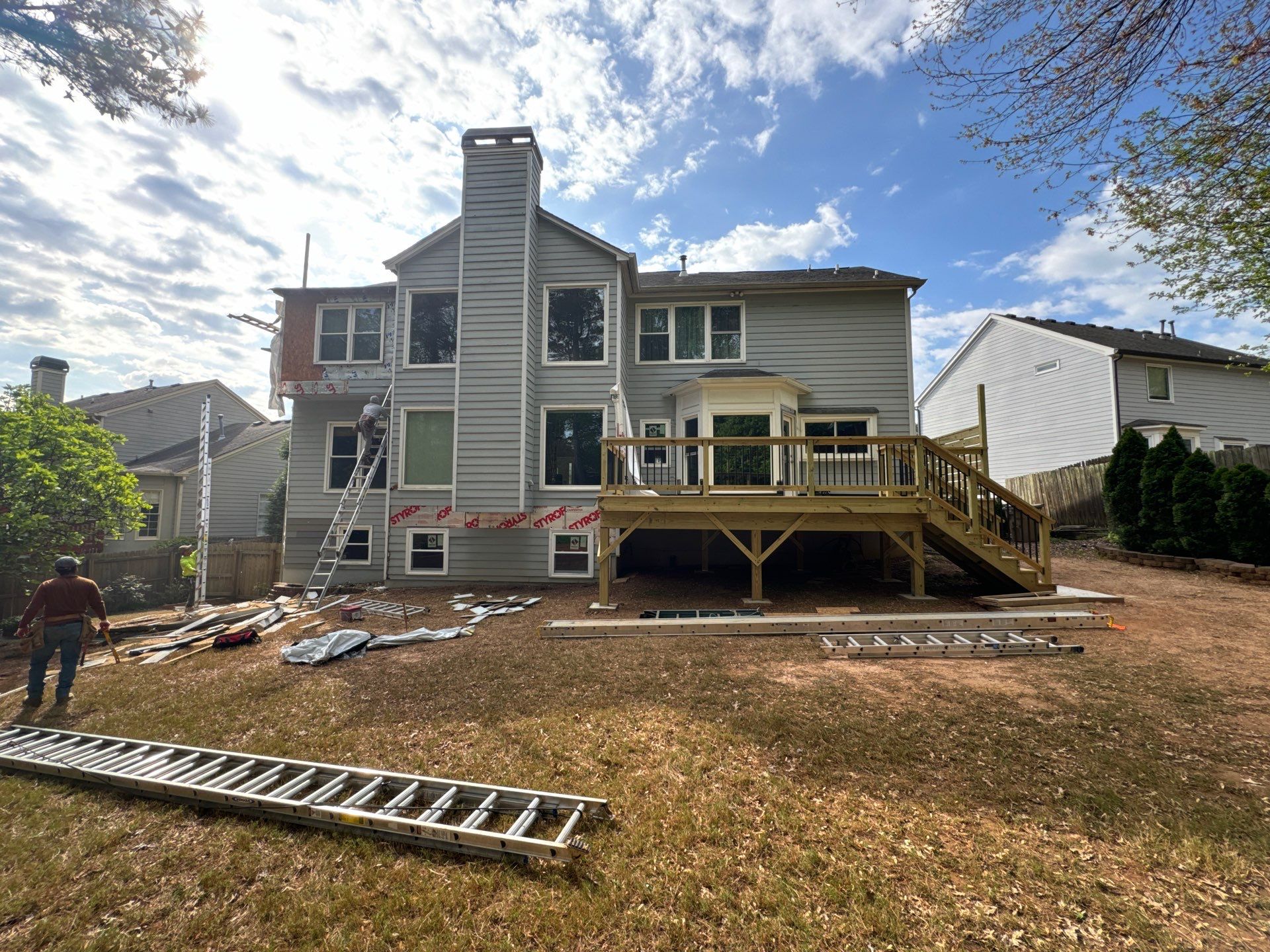 Full Exterior Siding Replacement and Custom Deck in Johns Creek by Swift Home Renovations 