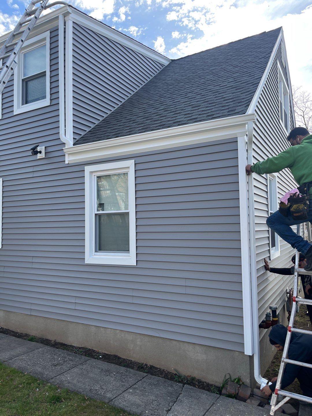 Siding Installation using Certainteed Monogram Charcoal Gray by A Plus Exterior