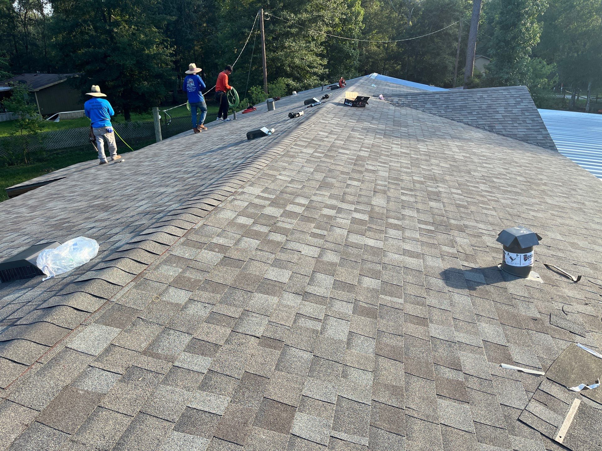 Residential Roofing Installation using Owen's Corning Duration (Lifetime) Shingles by Roof Repair Company