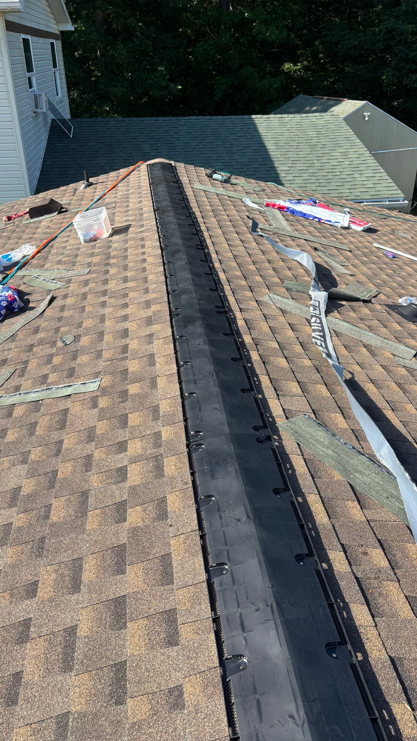Residential Roofing Installation using GAF Timberline HDZ Barkwood by Rainstoppers Roofing