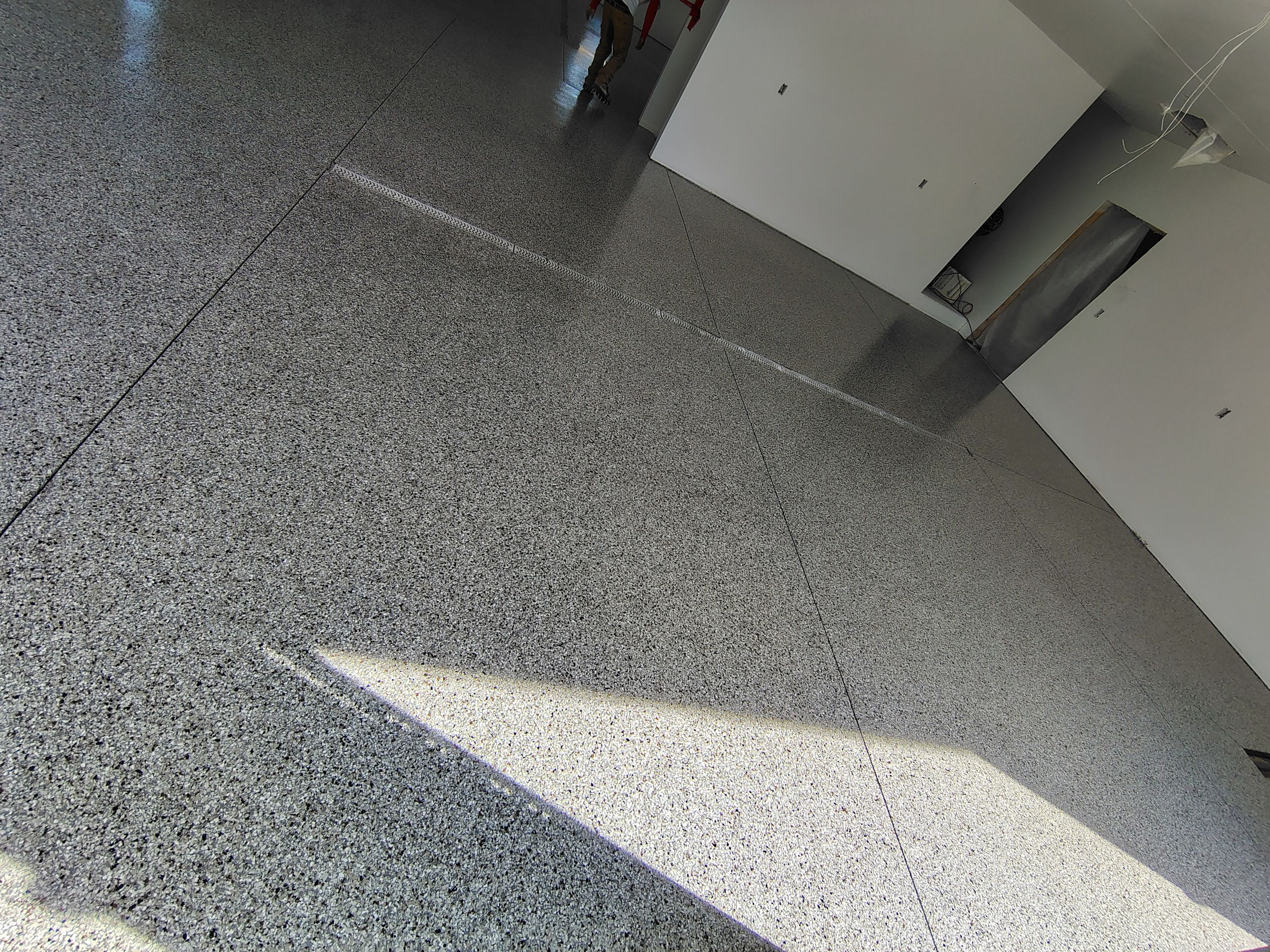 Custom Garage and Basement Epoxy Floor Coating in Menno by Select Painting, Coatings & Garage Cabinets