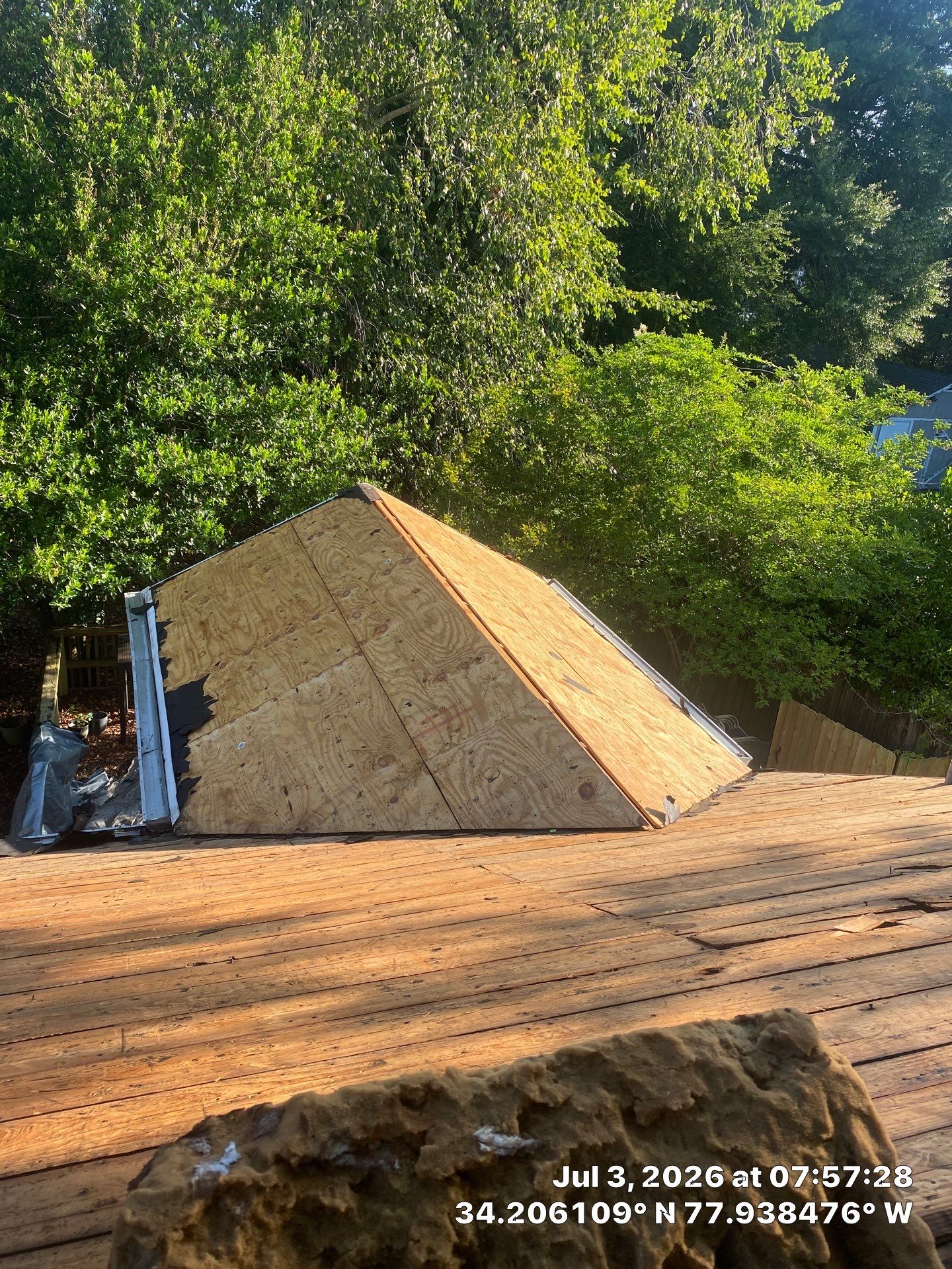Roof Replacement Using CertainTeed Landmark Pro Shingles in Wilmington NC by RGR Construction and Roofing, LLC