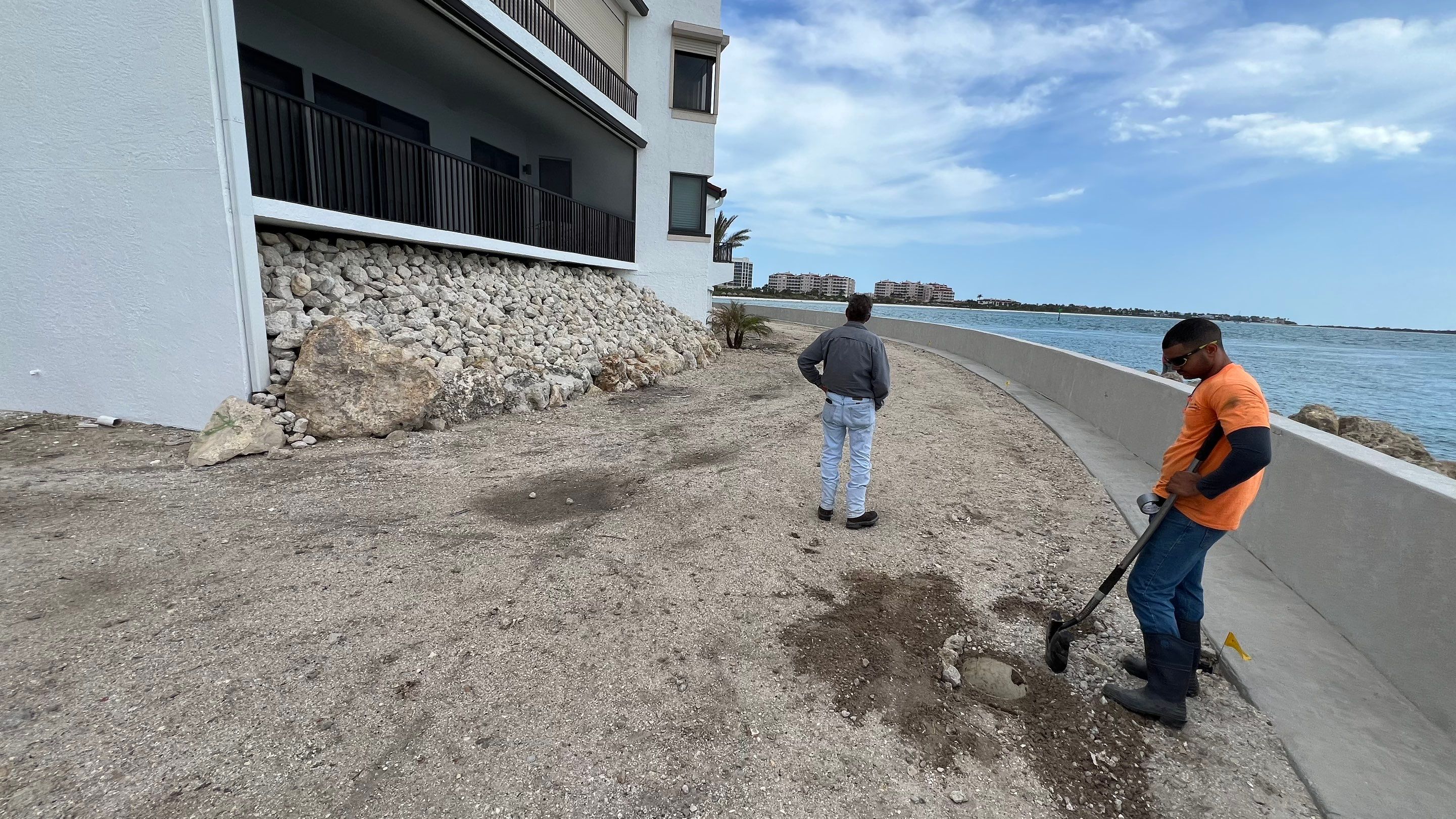 Isles of Capri Condo Parking Garage Drainage System Cleaning by APS Power & Water
