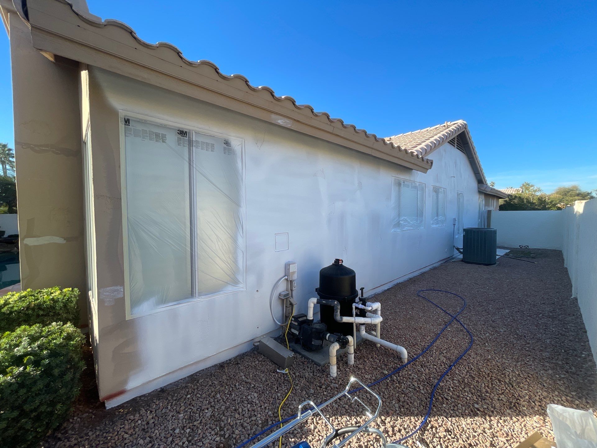 Gazzo - A Beautiful Home Exterior Transformation in Scottsdale, AZ with C&M Primer and Sherwin Williams Paints by Double G Painting Contractors, LLC