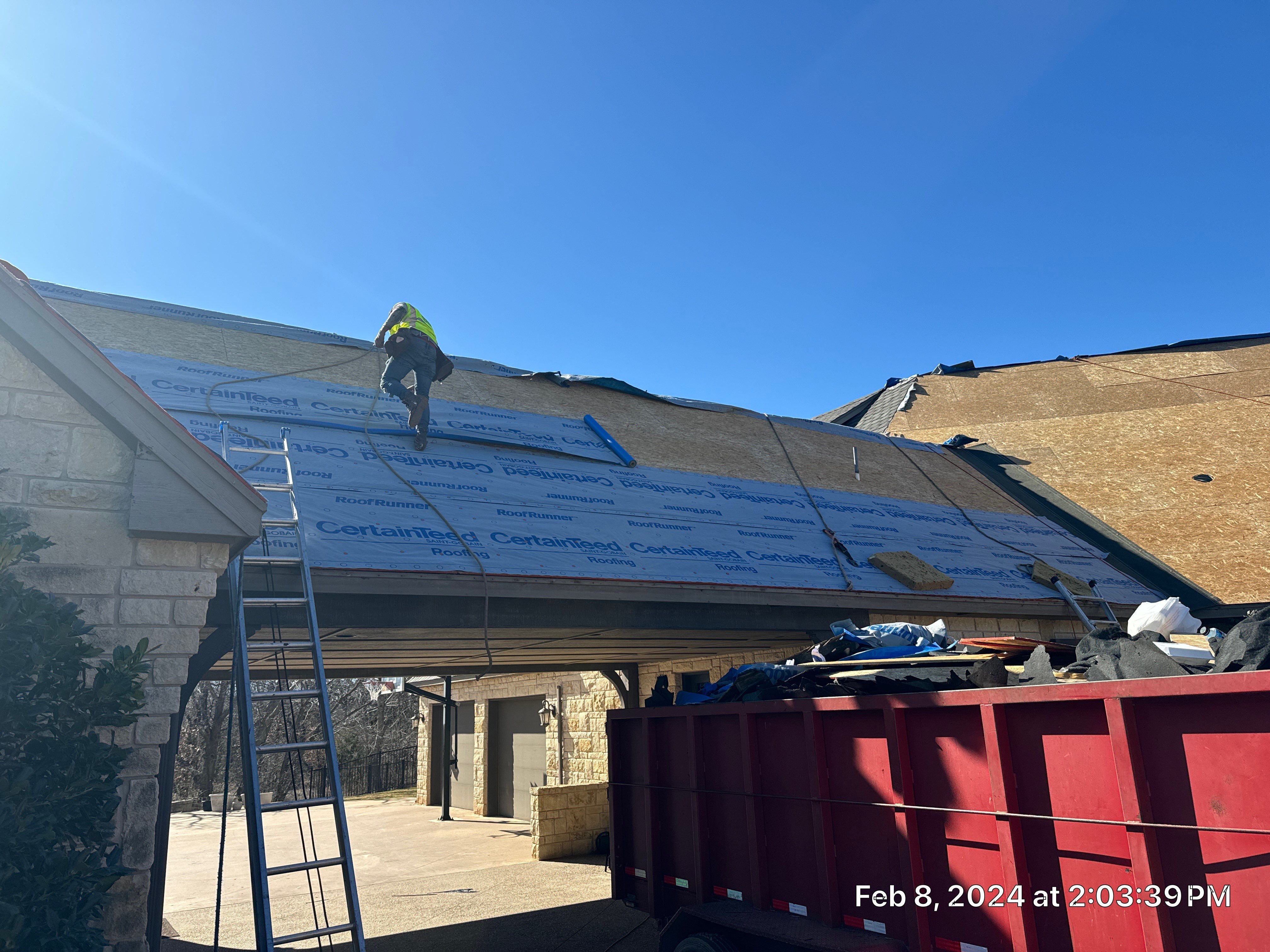 Reroof using Certainteed Integrity Roof System by Castillo Roofing