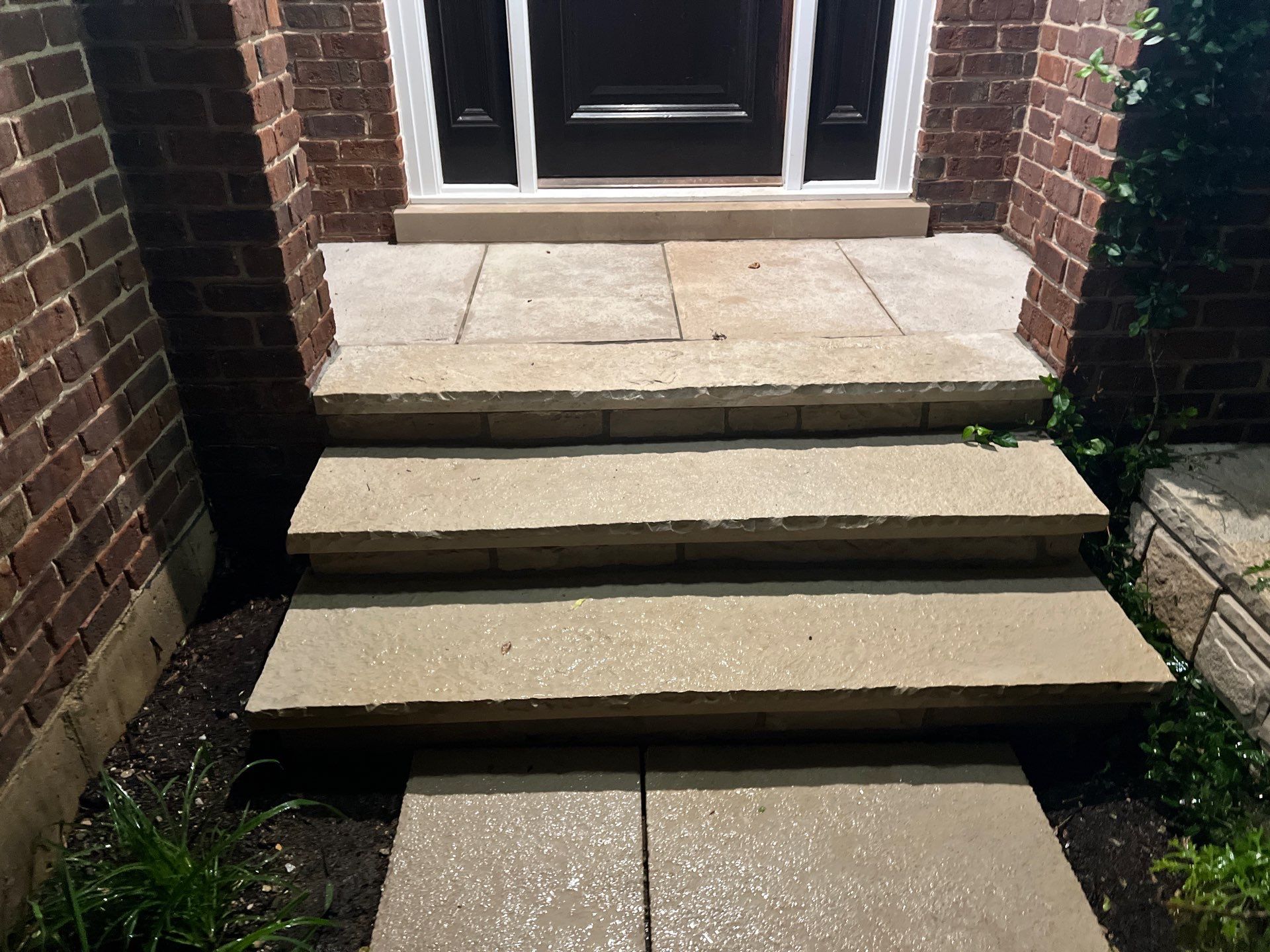 Brick paver clean, sand and seal.  using Algaecide, soft wash soap by Northern Power Washing LLC.