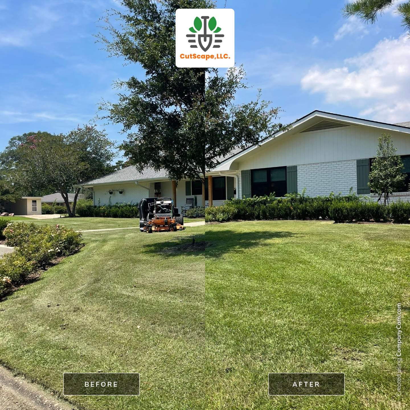 RESIDENTIAL LAWN MAINTENANCE: *OPTIONAL* VAC & BAG GRASS CLIPPINGS AND DEBRIS WITH SCAG GRASS CATCHERBAGGING GRASS CLIPPINGS AND DEBRIS WITH SCAG GRASS CATCHER by CutScape, LLC.
